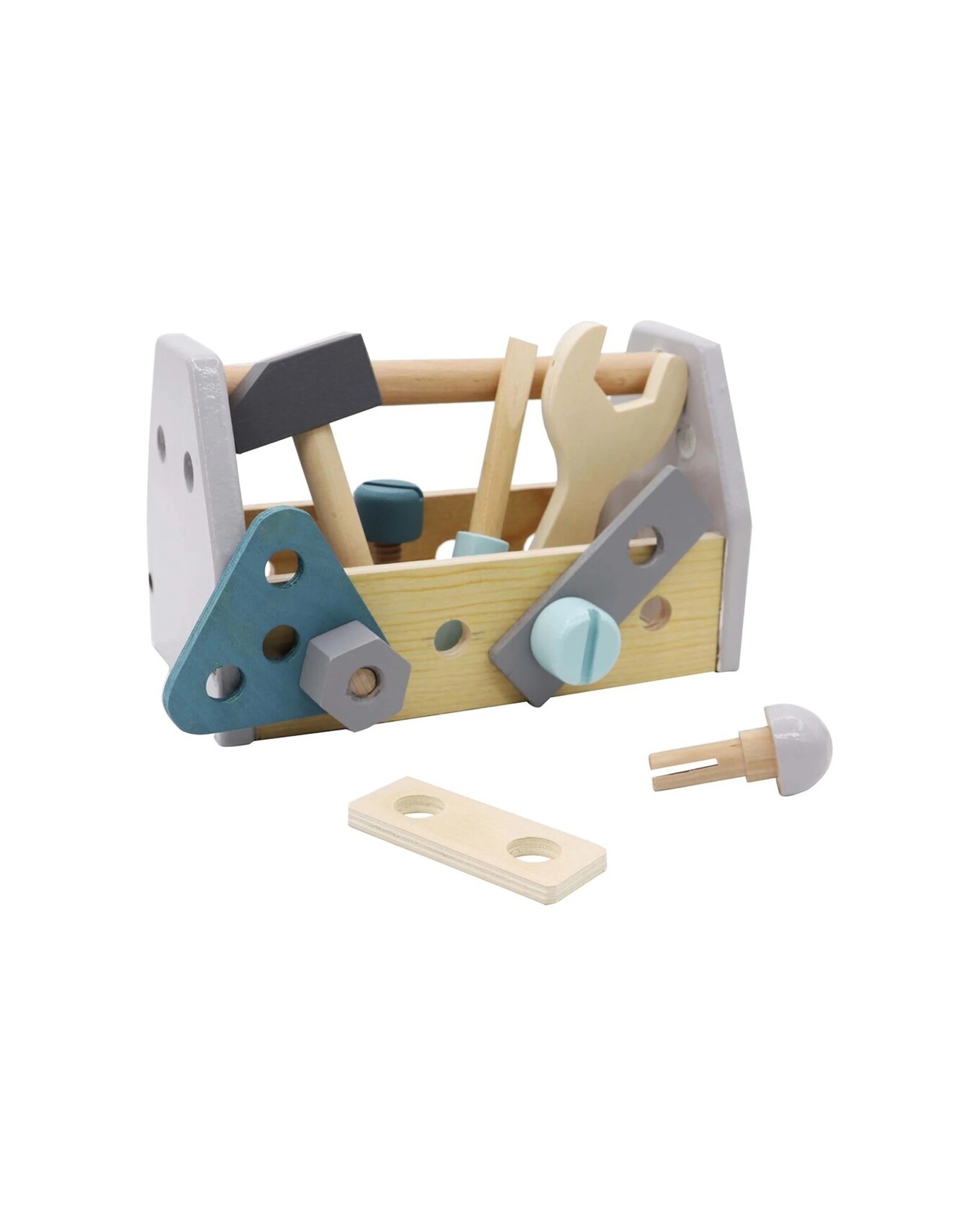 3 Kaper Kidz Calm & Breezy Wooden Toolbox Kids Toy - Natural, 3 of 6