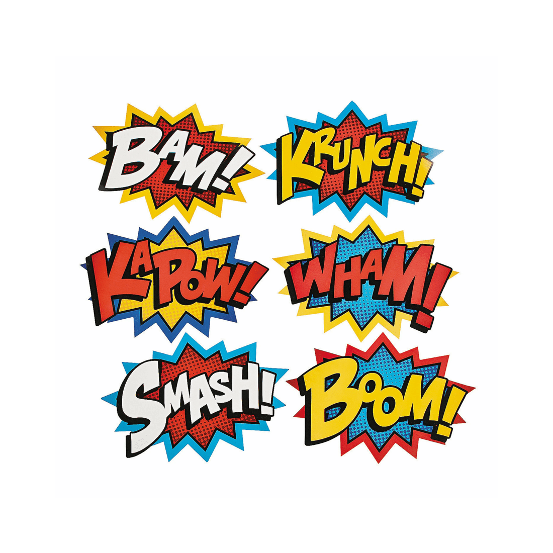 1 Fun Express Superhero Jumbo Word Cutouts, 1 of 1