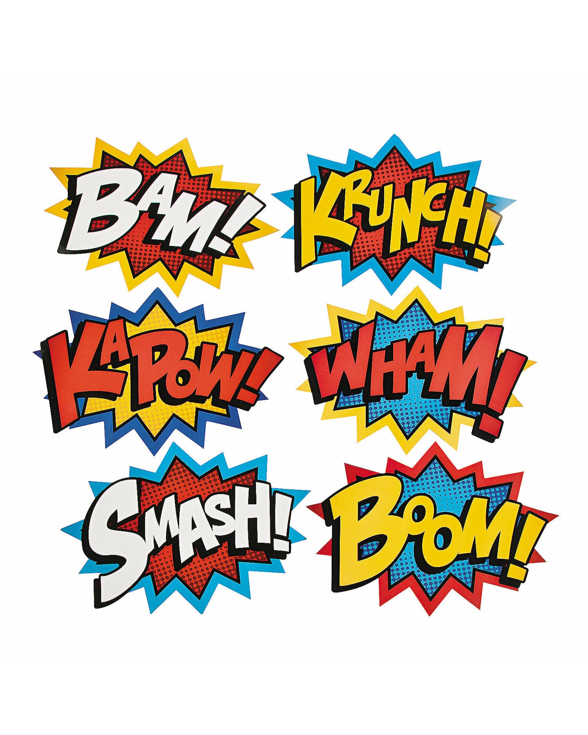 1 Partyrama Superhero Jumbo Word Cutouts, 1 of 1