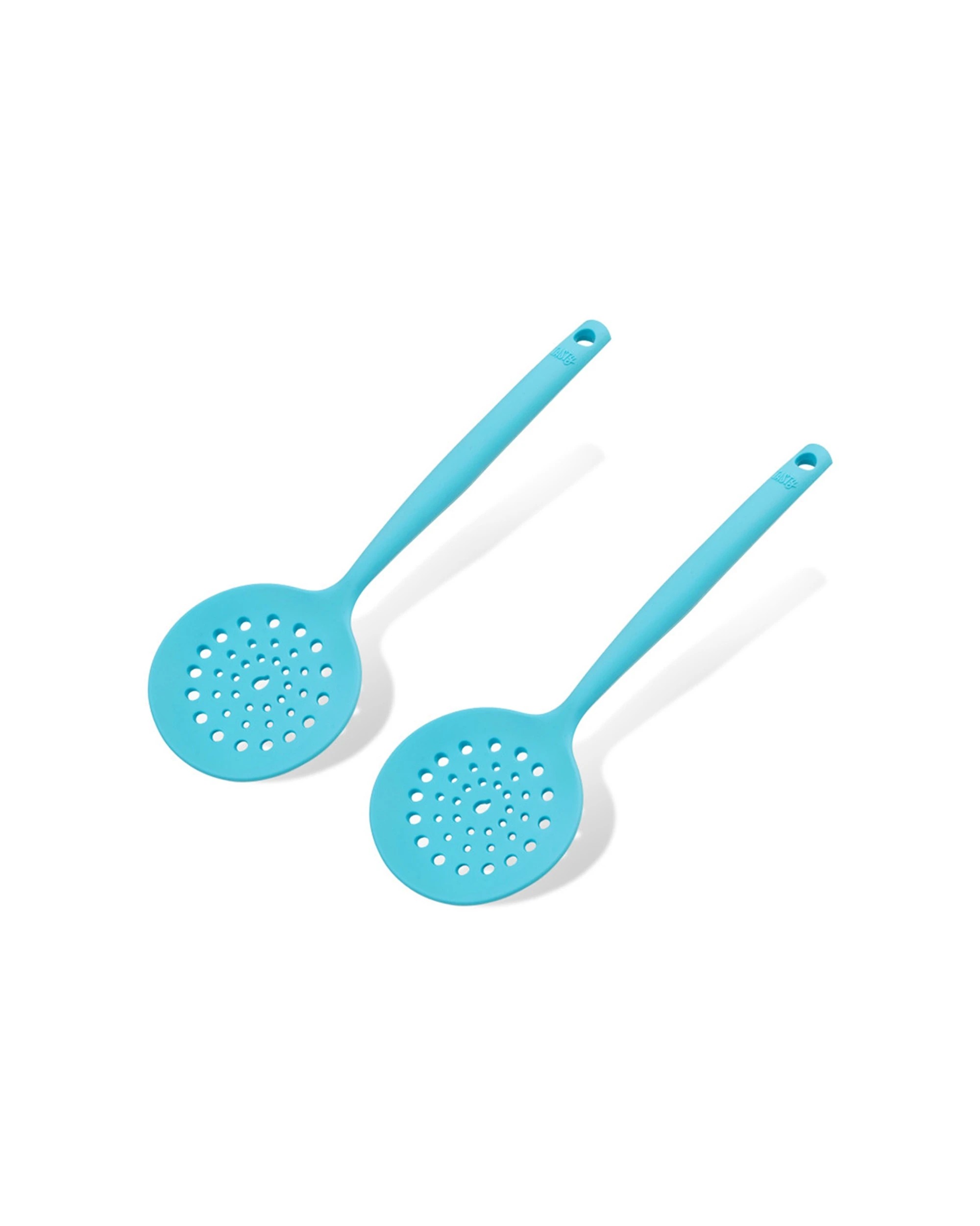 1 Tasty 2PK Silicone Skimmer Cooking Utensil - Blue, 1 of 2