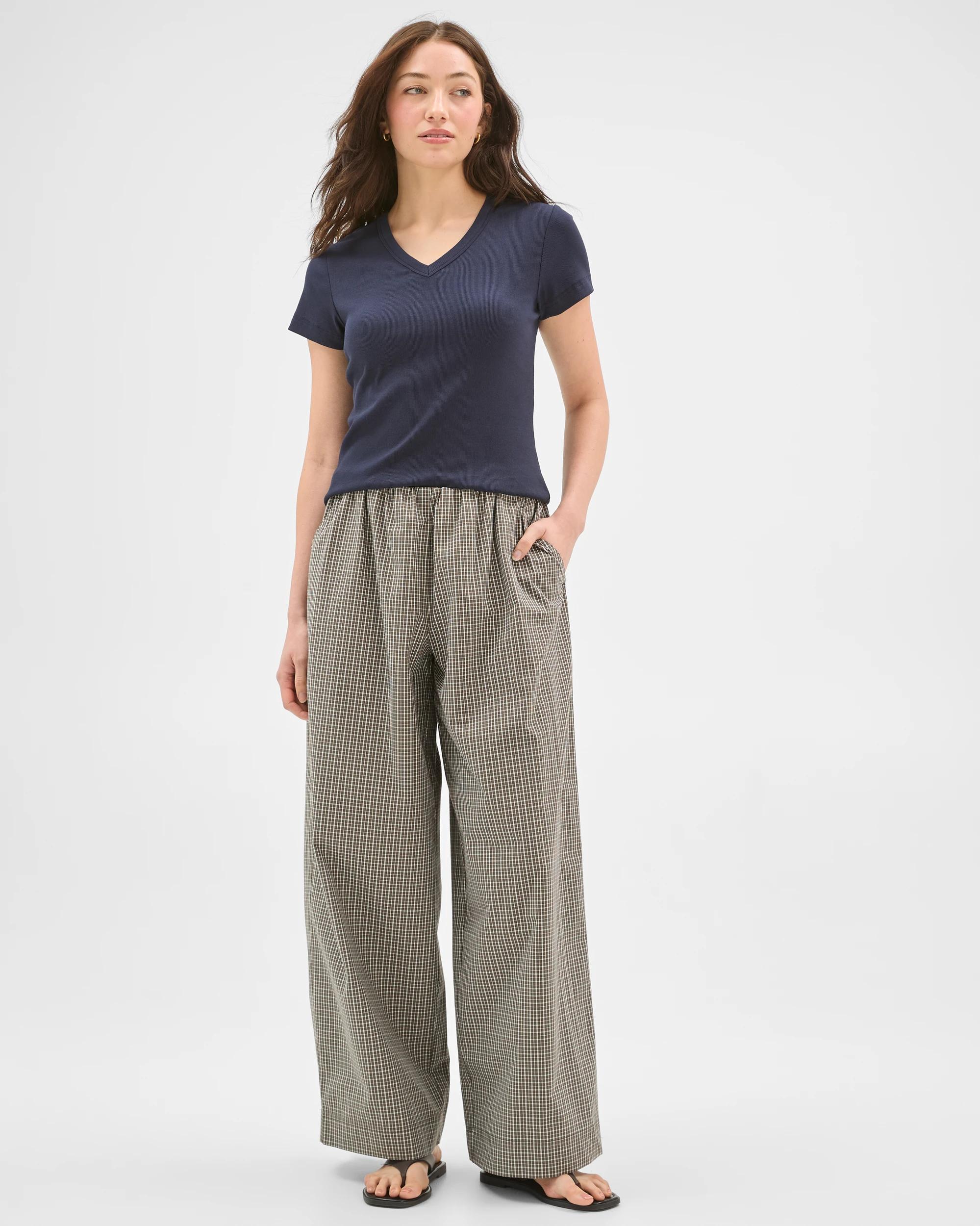 4 Lily Loves Australian Cotton Poplin Wide Leg Pants KHAKI, 4 of 7