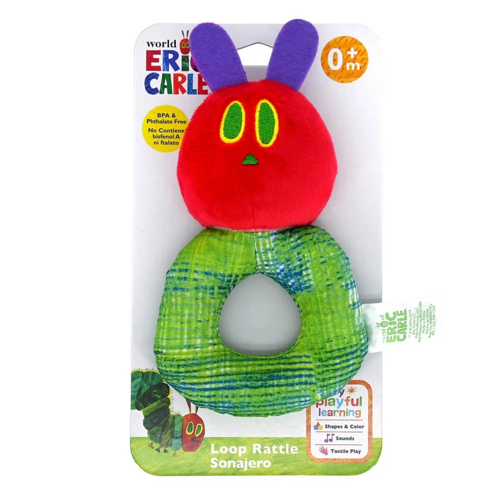 1 Eric Carle - The Very Hungry Caterpillar Fabric Loop Rattle, 15cm, Birth+ - Multi, 1 of 1