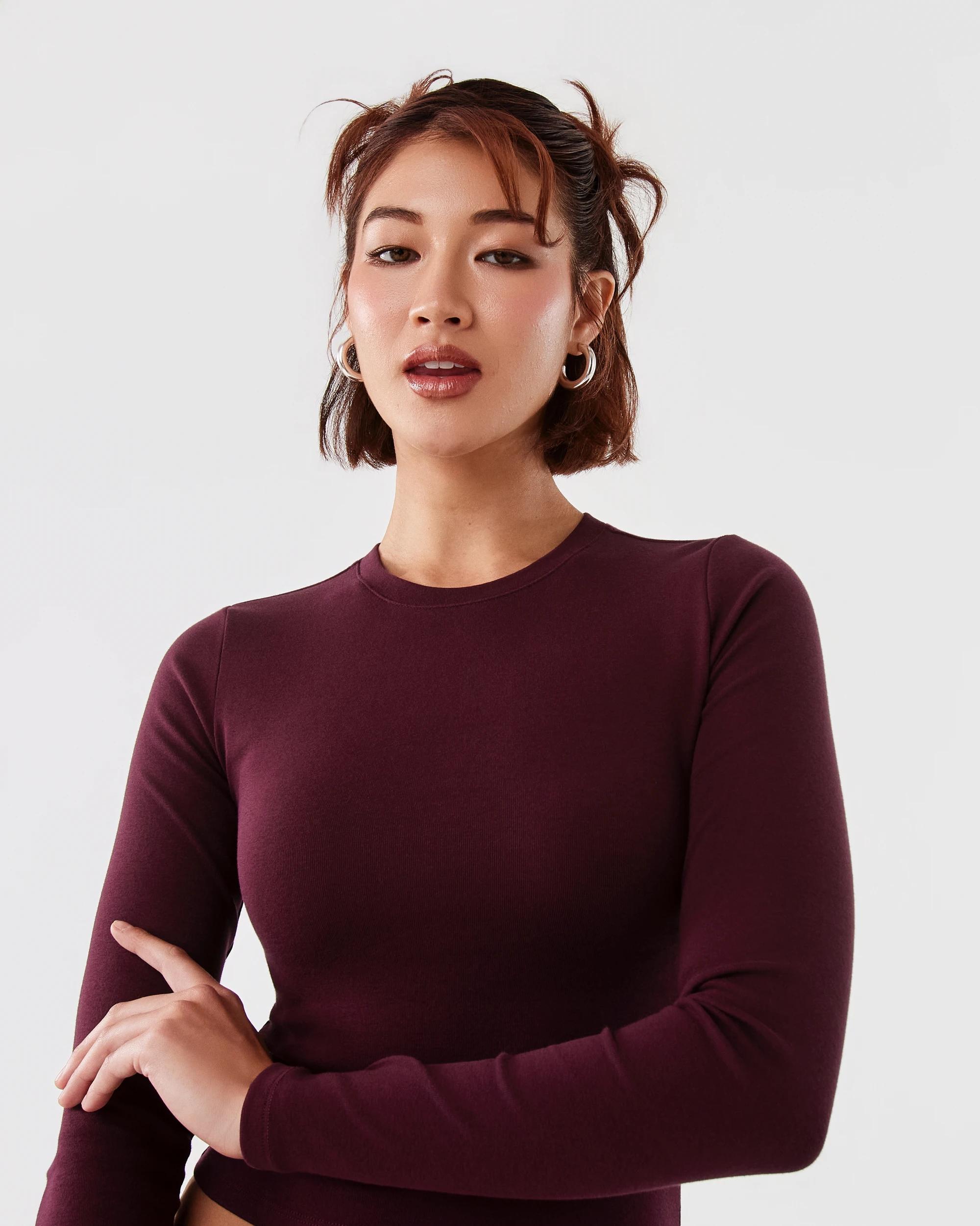 5 Long Sleeve Neat Fit T-shirt Red Royale, 5 of 6