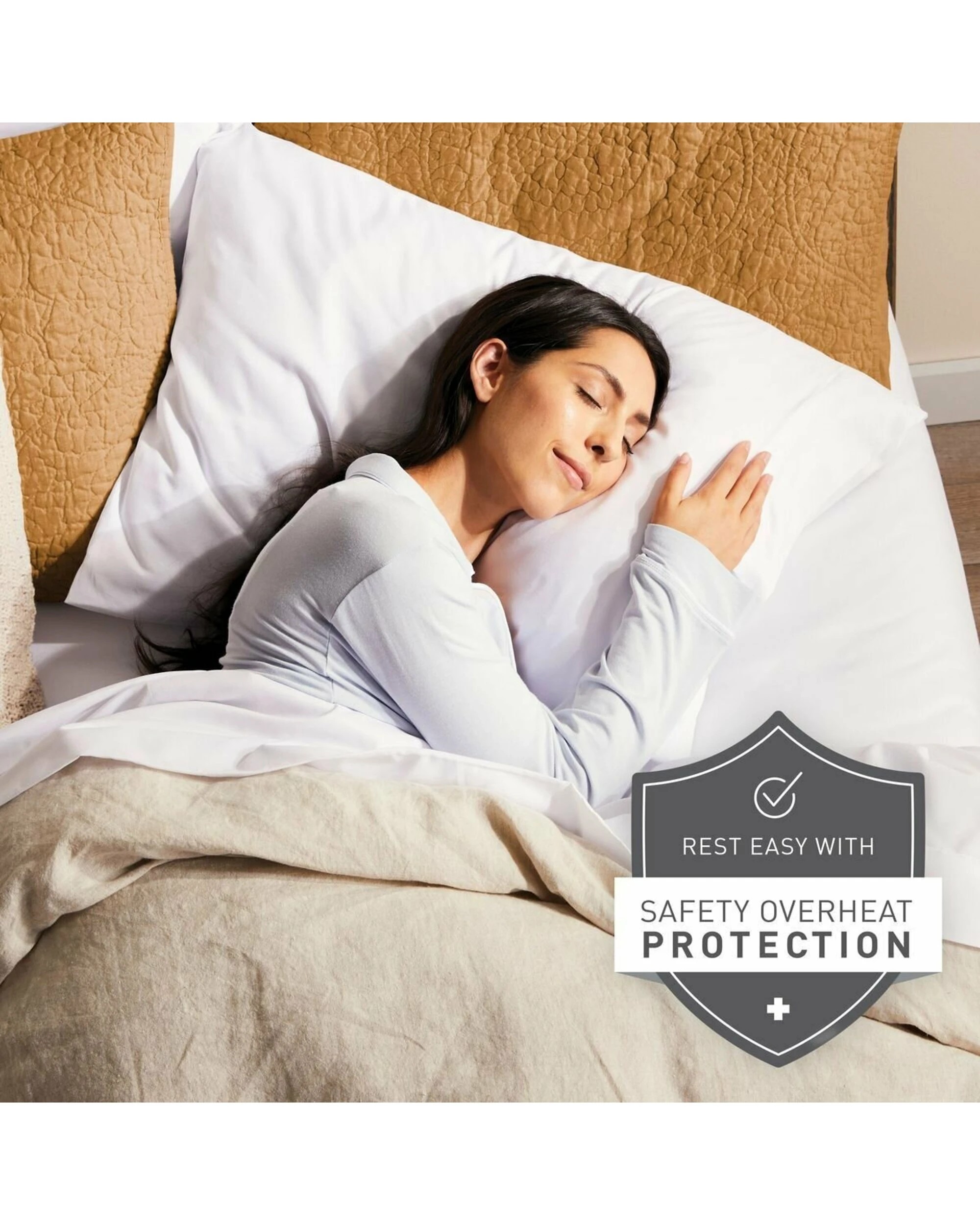 8 Sunbeam Sleep Perfect Quilted Anti Bacterial Queen Electric Blanket, 8 of 10