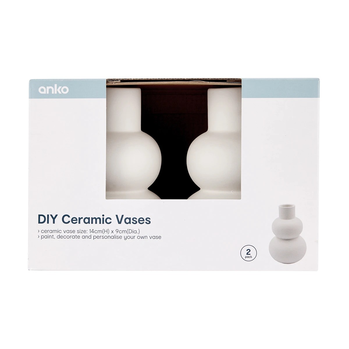 6 2 Pack DIY Ceramic Vases, 6 of 6