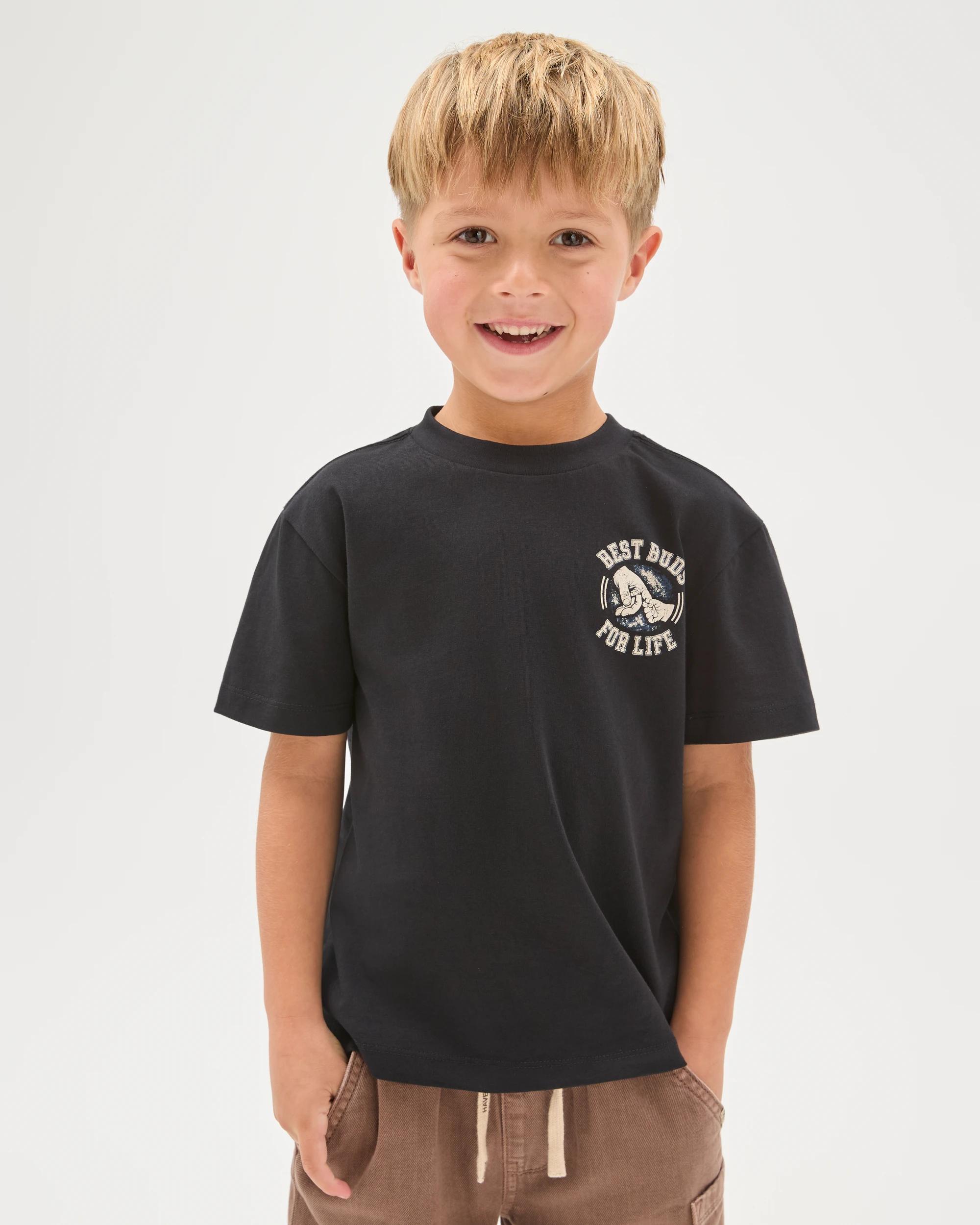2 Target Kids Family Matching Australian Cotton Mini Me T-Shirt BLACK, 2 of 9