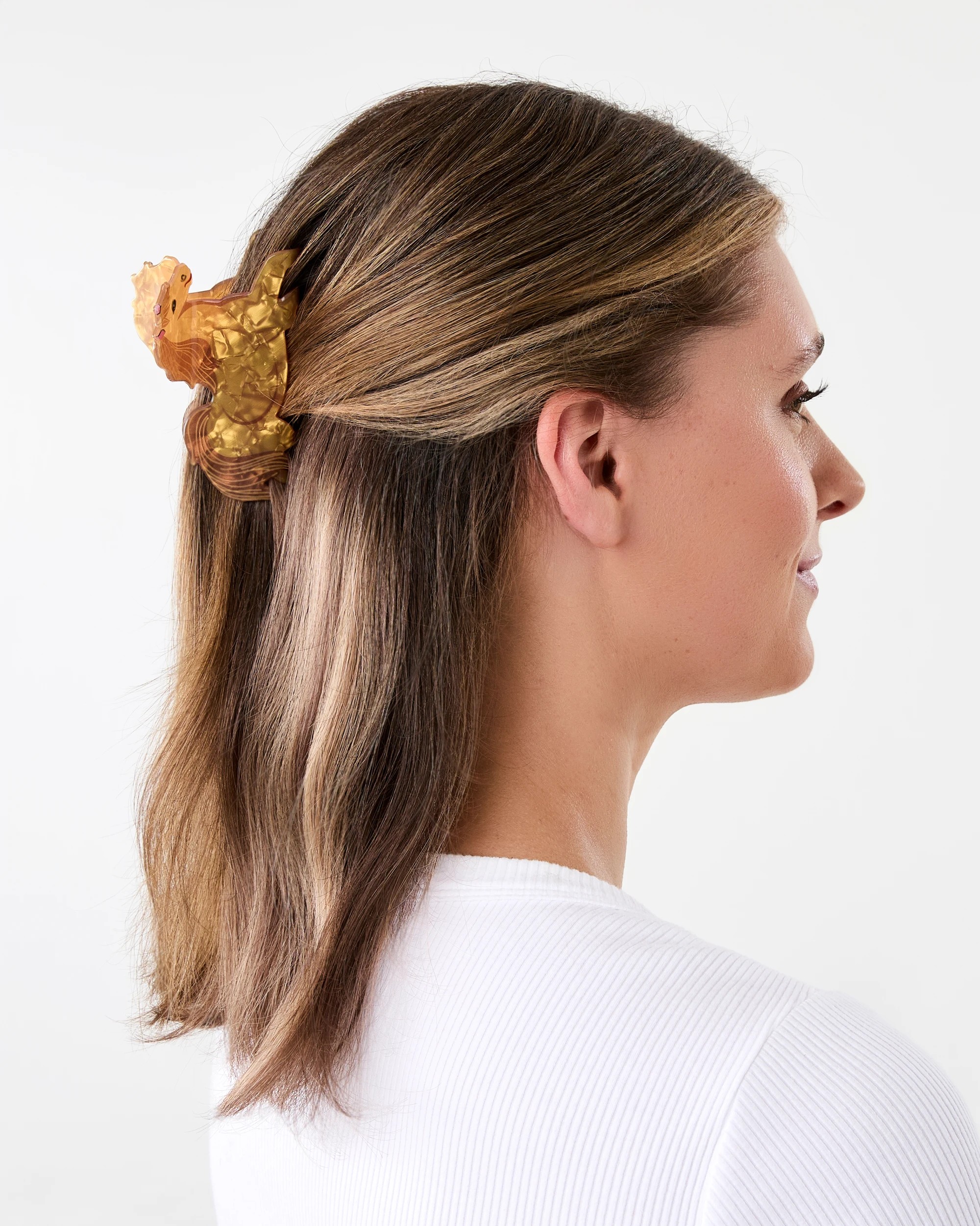 3 Brown Novelty Horse Claw Hair Clip, 3 of 4