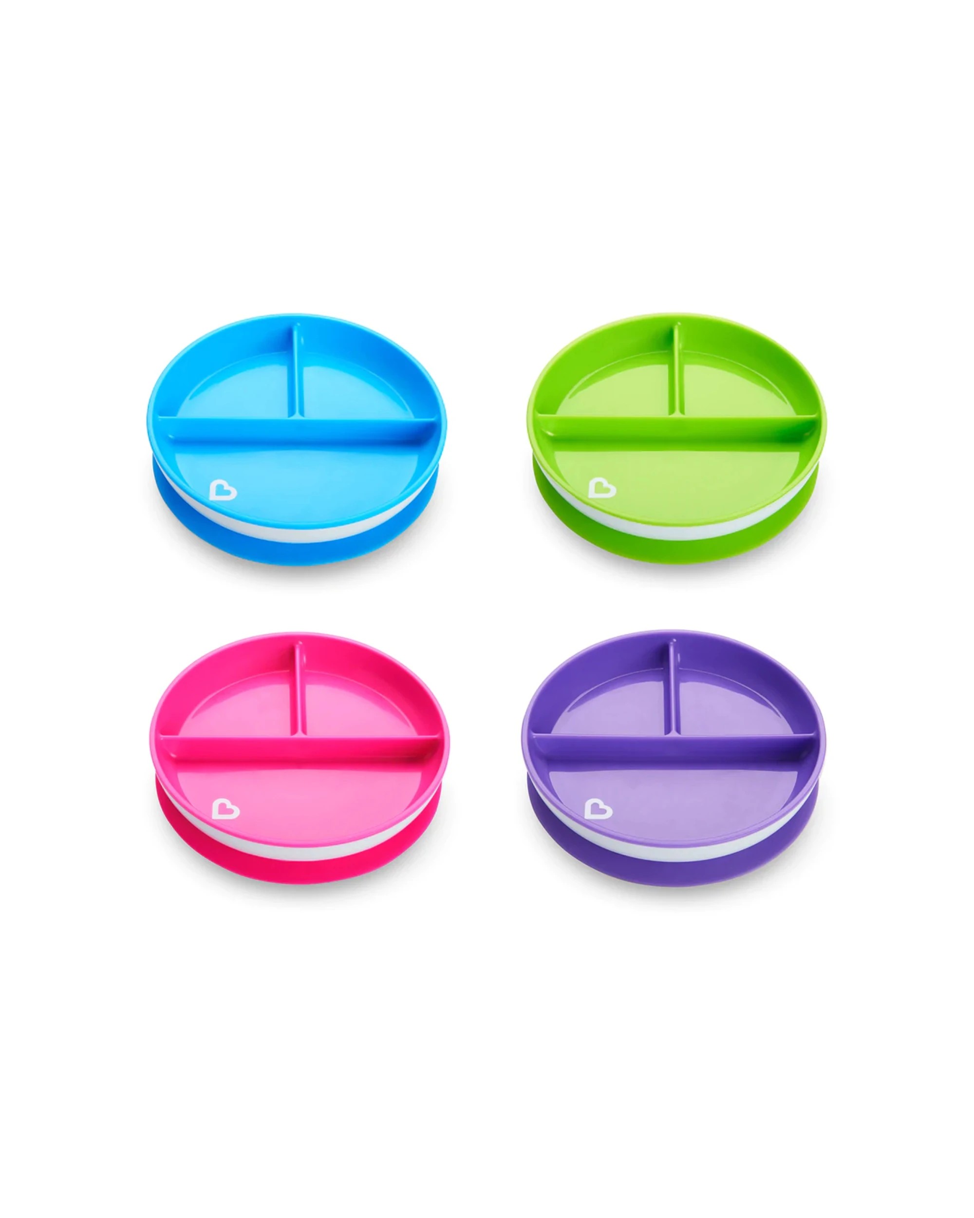5 Munchkin Suction Plates 6 Months Dishwasher Safe Self Feeding Quick-Release Tab - Assorted, 5 of 5