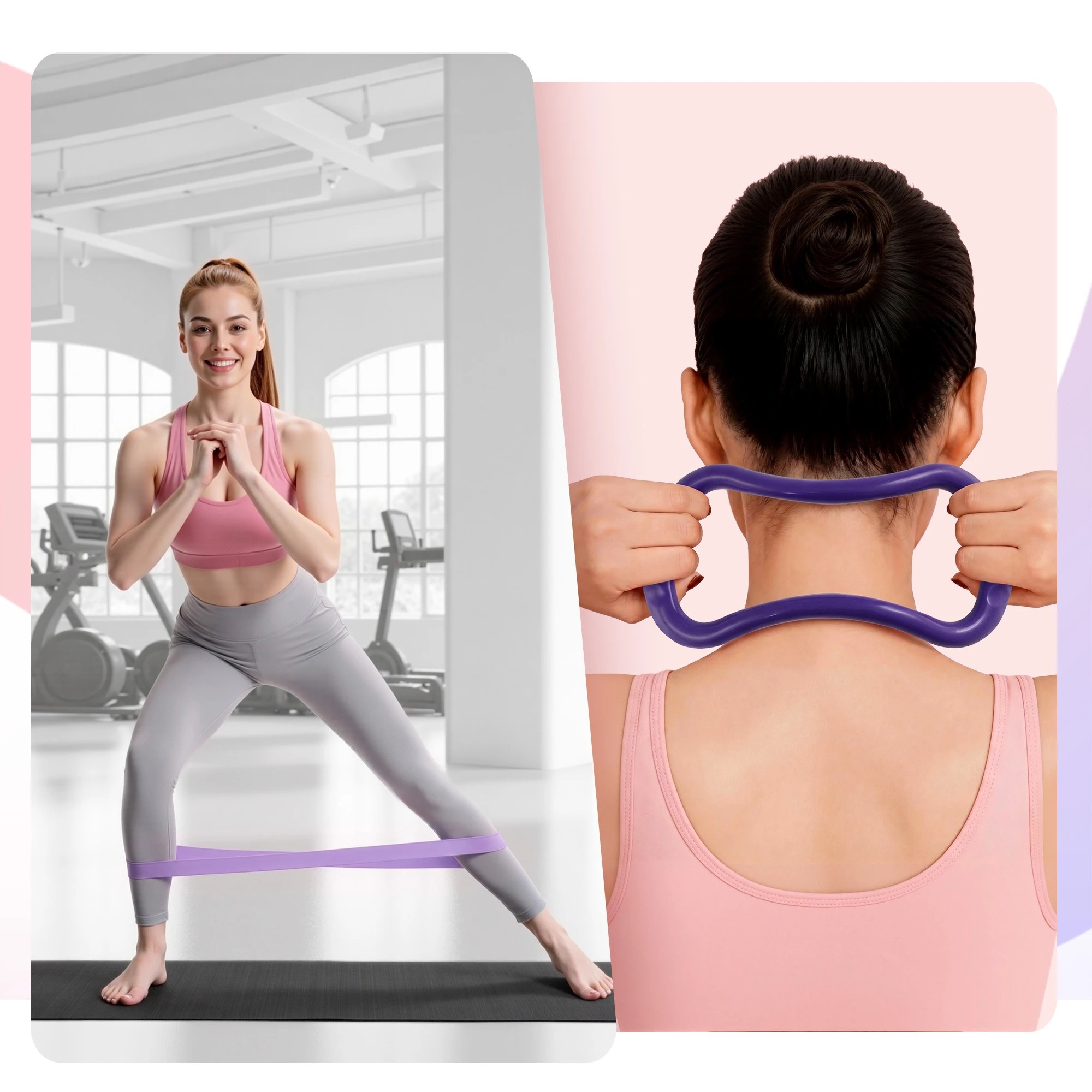 8 Everfit Pilates Ring Set 15Pcs Home Workout Fitness Equipment Yoga Ball Socks Starter Kit - Purple, 8 of 9
