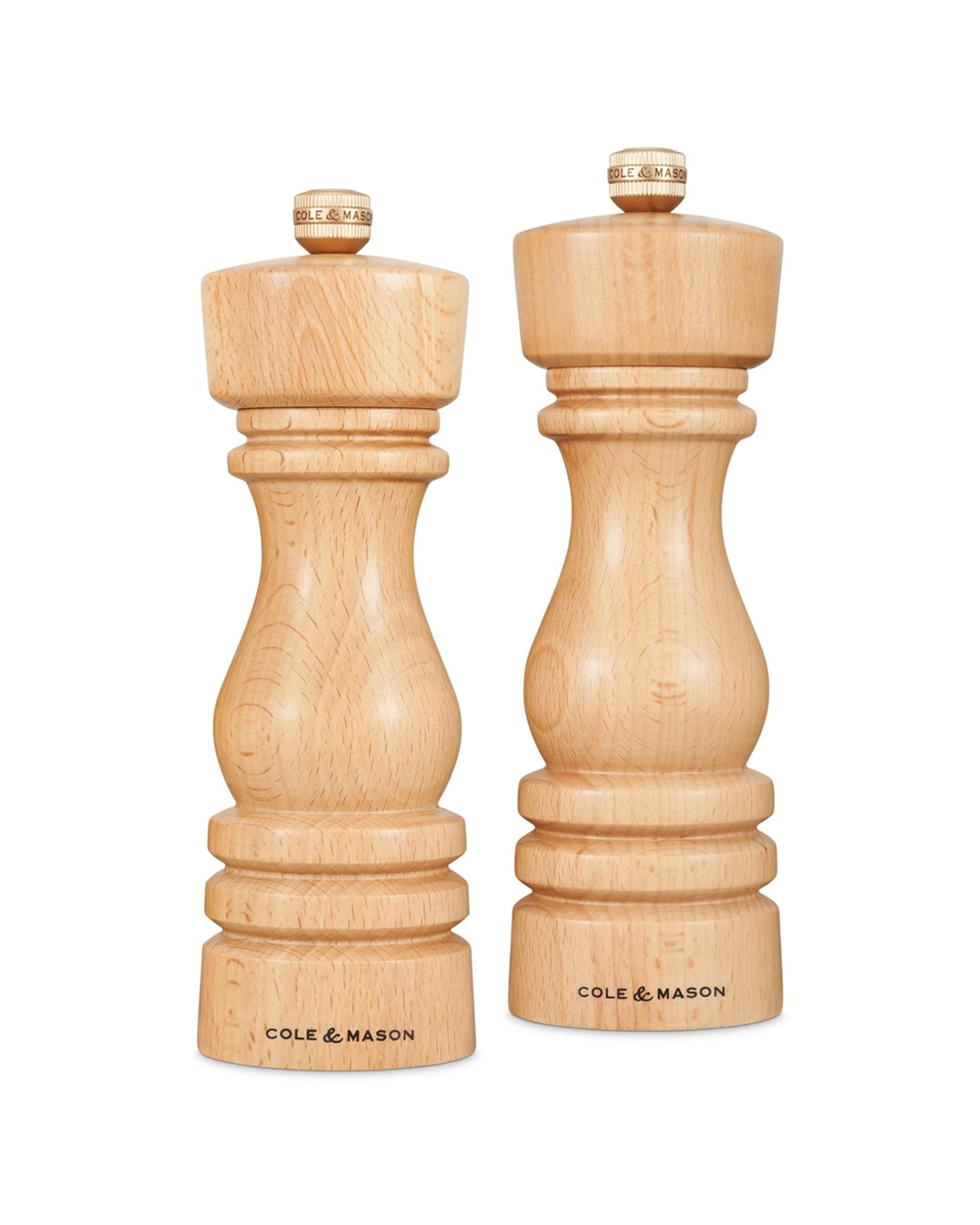 1 Cole & Mason 2pc London Salt & Pepper Mill Set 18cm Beech - Brown, 1 of 4