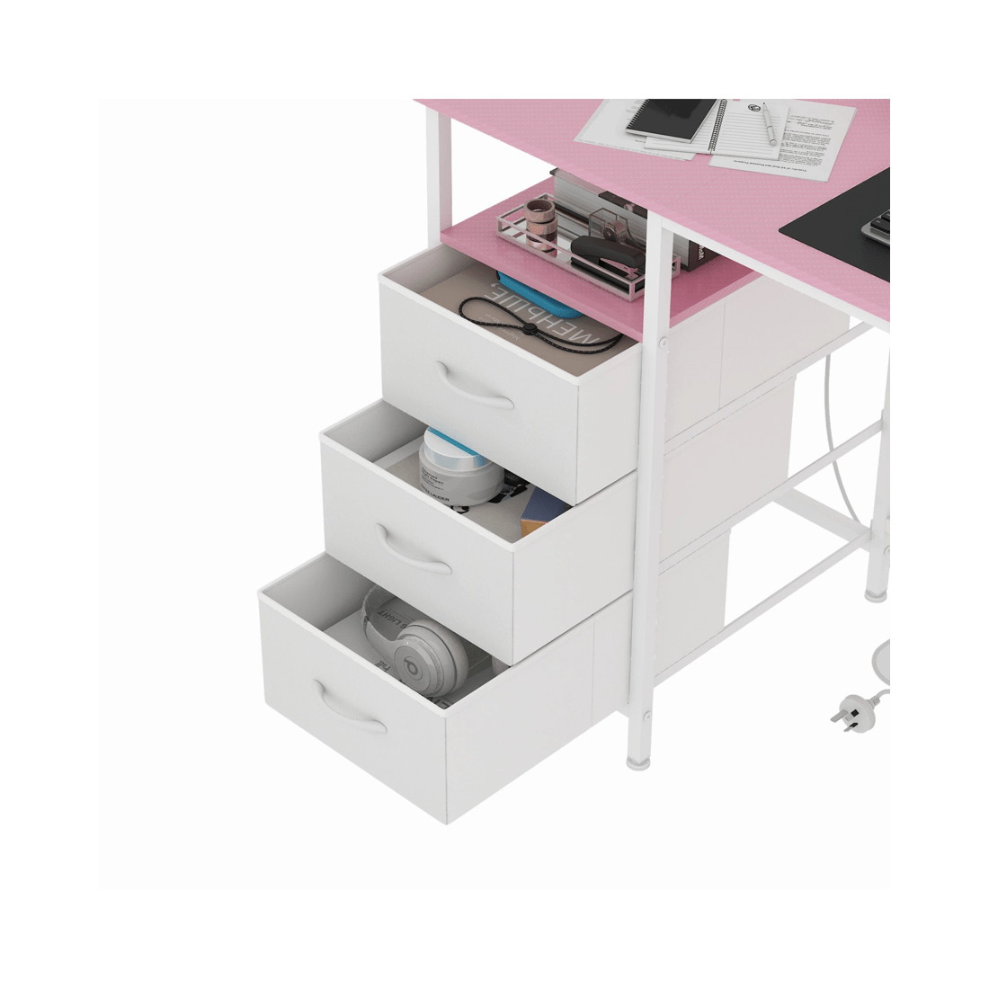 8 Advwin 120cm Computer Desk Reversible Gaming Desk Computer Table Gaming Table Study Desk for Home Office Workstation, 8 of 10