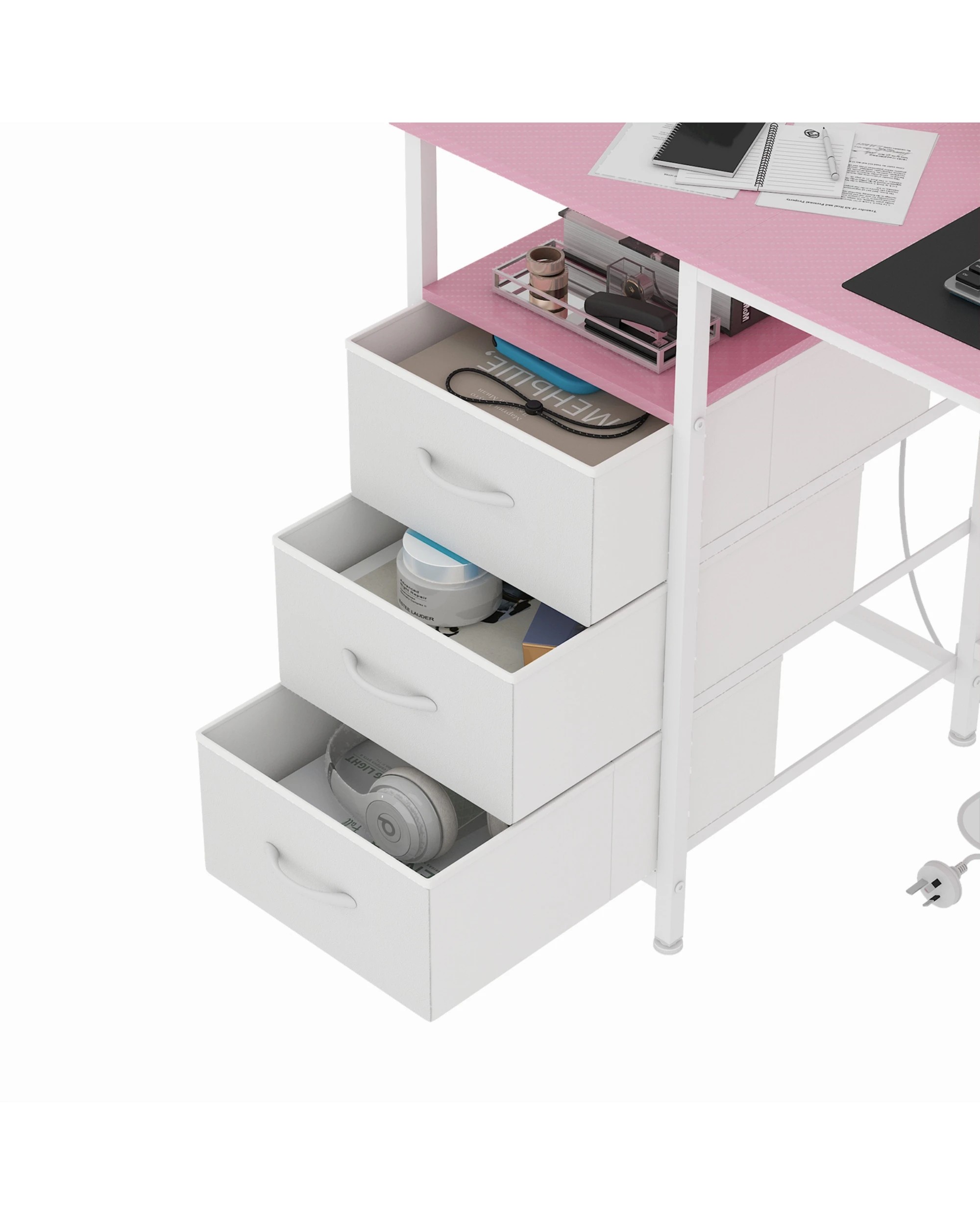 8 Advwin 120cm Computer Desk Reversible Gaming Desk Computer Table Gaming Table Study Desk for Home Office Workstation, 8 of 10