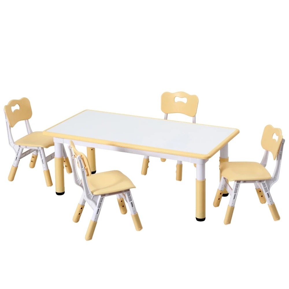 1 1 Keezi Kids Table and 4 Chairs Set Graffiti - Multi, 1 of 5