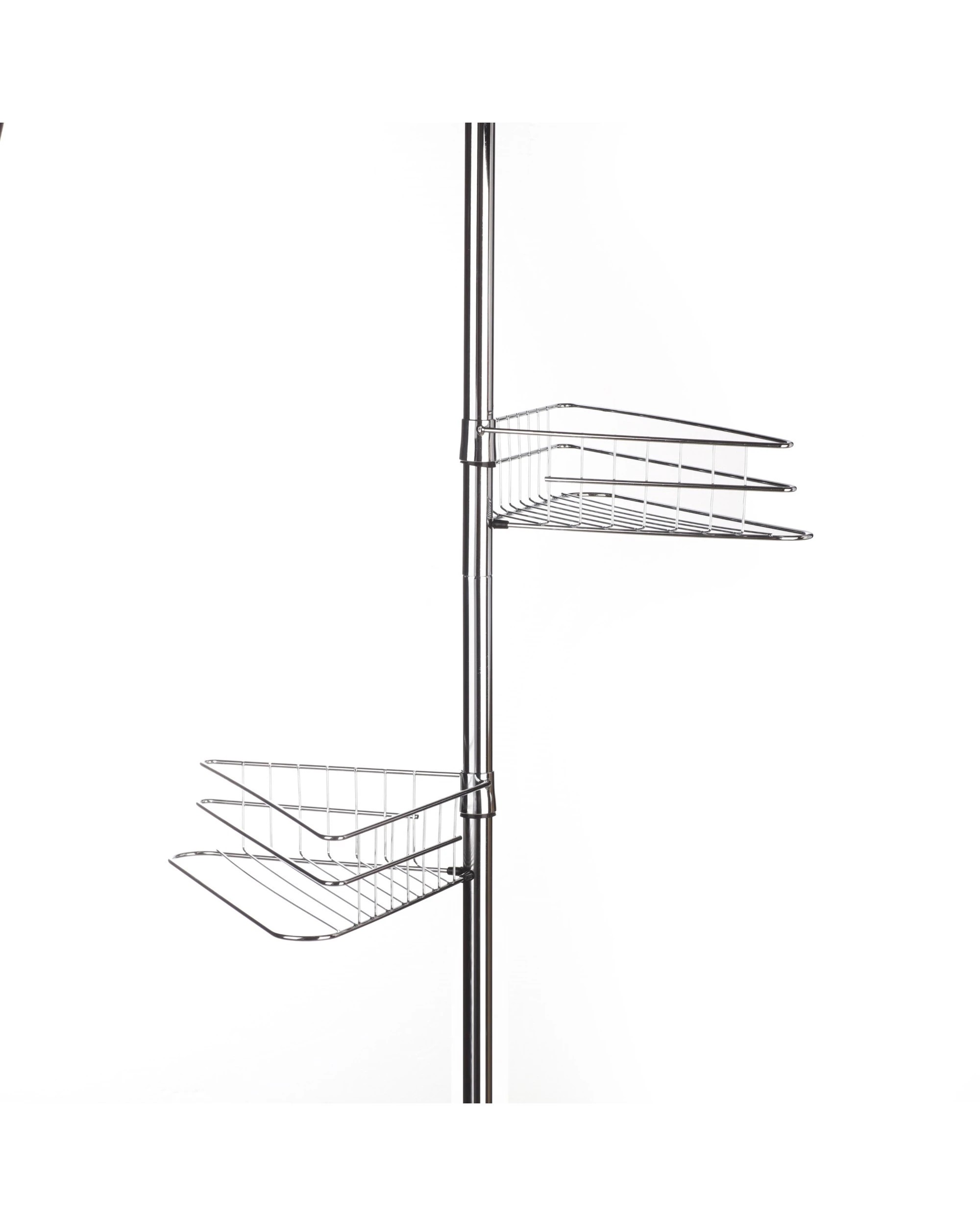 6 Sherwood Home Adjustable Telescopic 4 Tier Corner Shower Caddy Rack - Silver, 6 of 9
