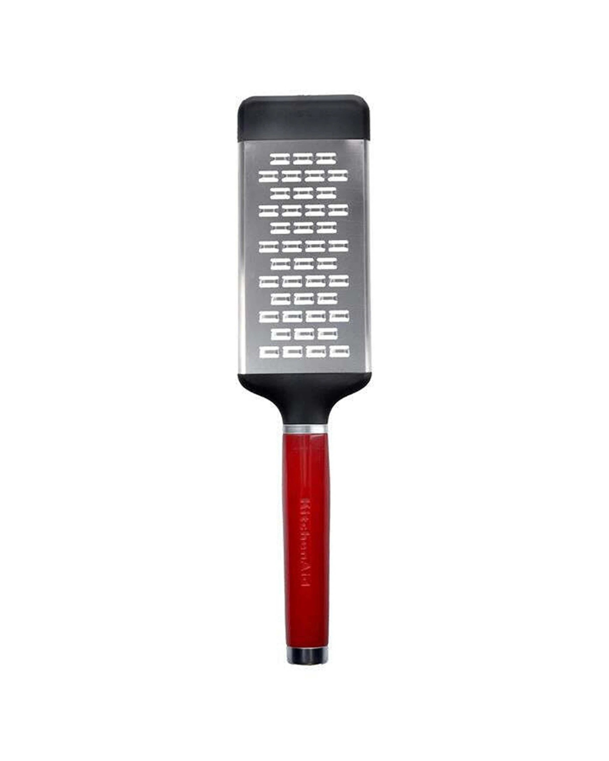 2 Kitchenaid Classic Flat Cheese And Lime Grater Stainless Steel Medium Serrations - Red, 2 of 3