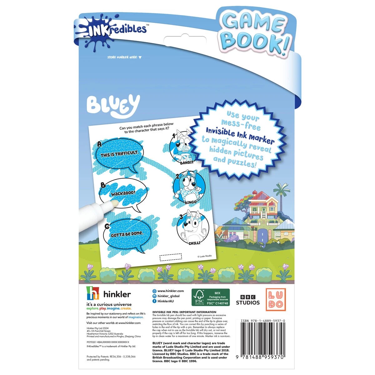 5 INKredibles Bluey Invisible Ink! Game Book, 5 of 10
