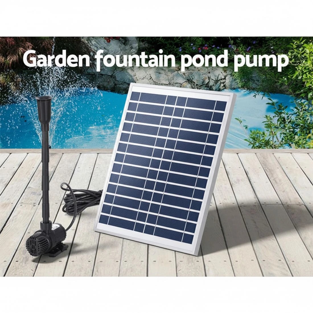4 Gardeon Solar Pond Pump Submersible Water Fountain Kit 9.8FT - Black, 4 of 6