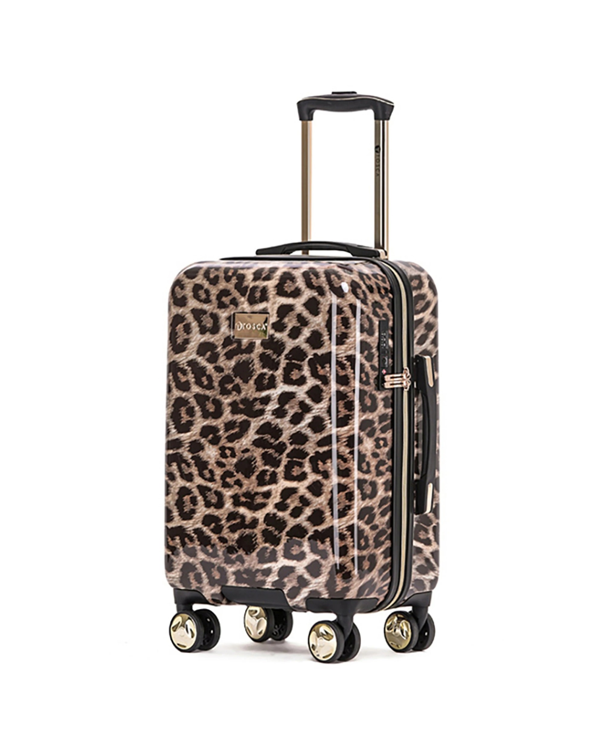 1 Tosca Leopard 20" Cabin Trolley Luggage Travel Suitcase - Pattern, 1 of 5