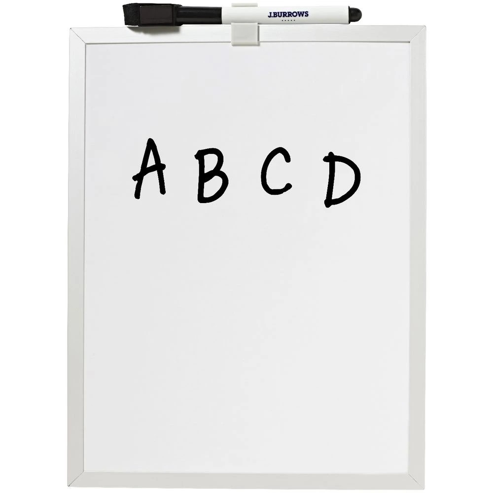 3 J.Burrows  Aluminium Magnetic Whiteboard 215 x 279mm White, 3 of 3