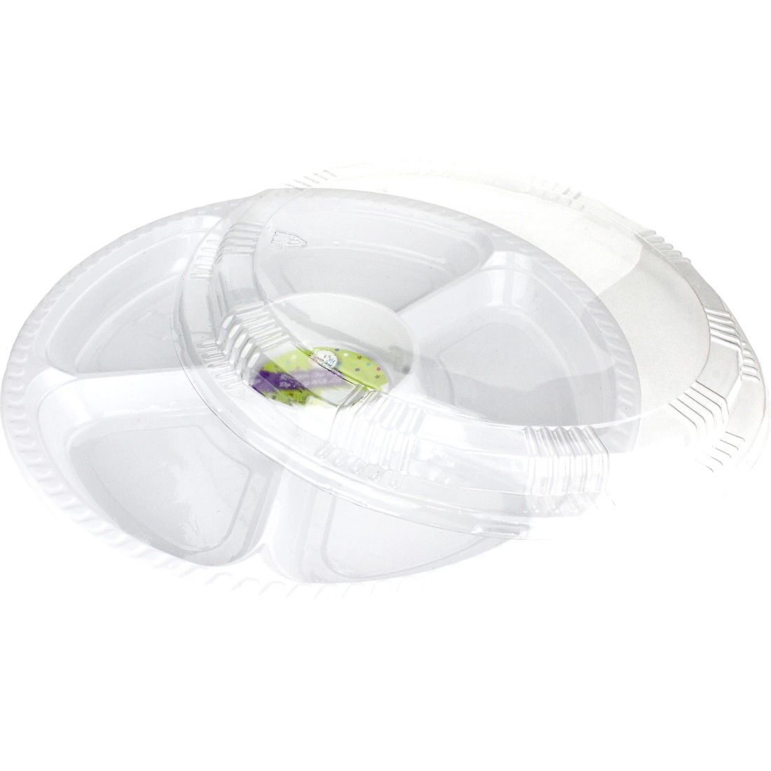 1 Made 2 Party Plastic Chip and Dip Platter with Lid (5 Section), 1 of 2