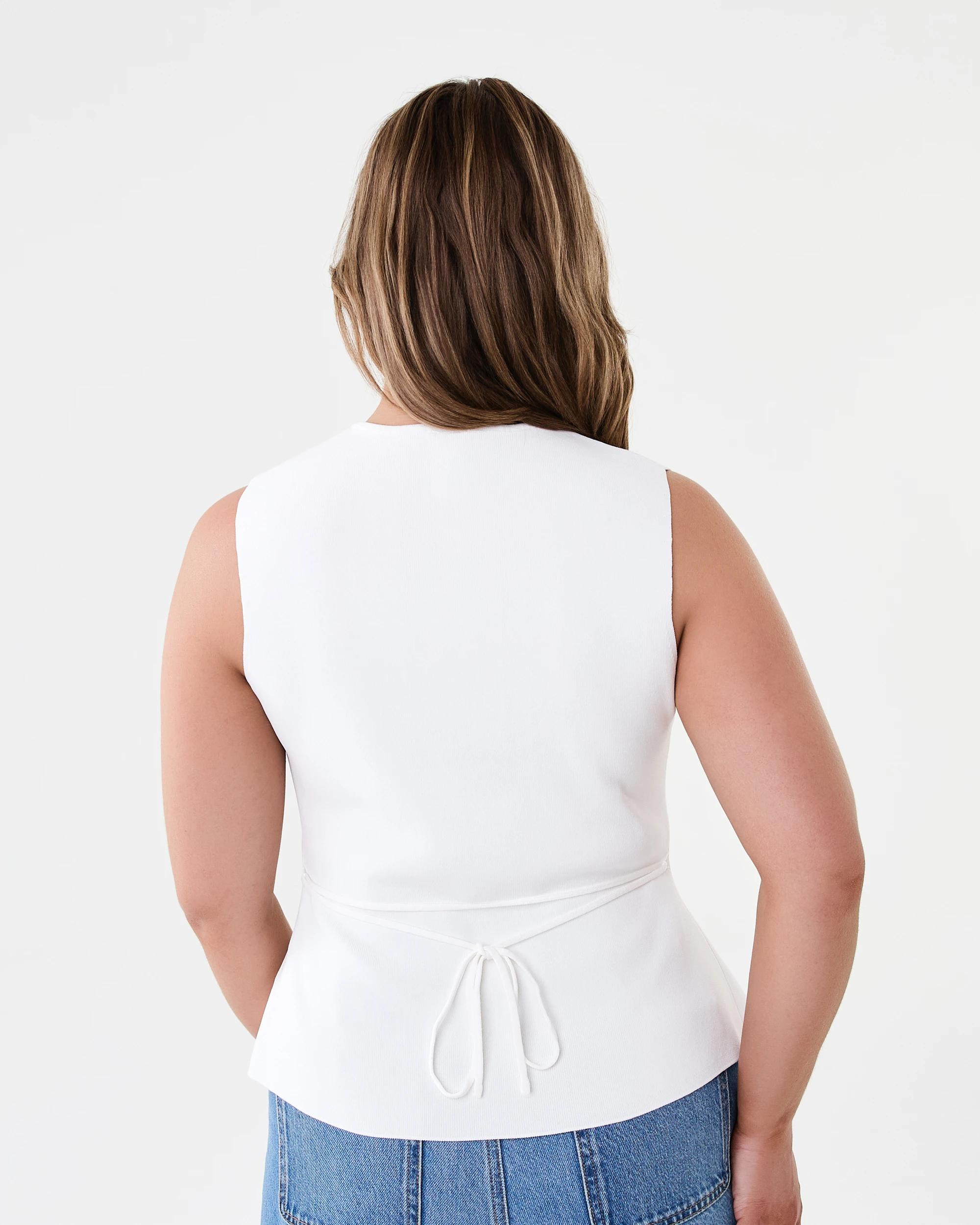 3 Sleeveless Tie Waistcoat White, 3 of 7