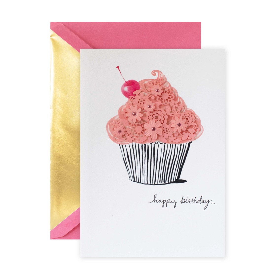 1 Hallmark Signature Birthday Card - Laser Cupcake, 1 of 3