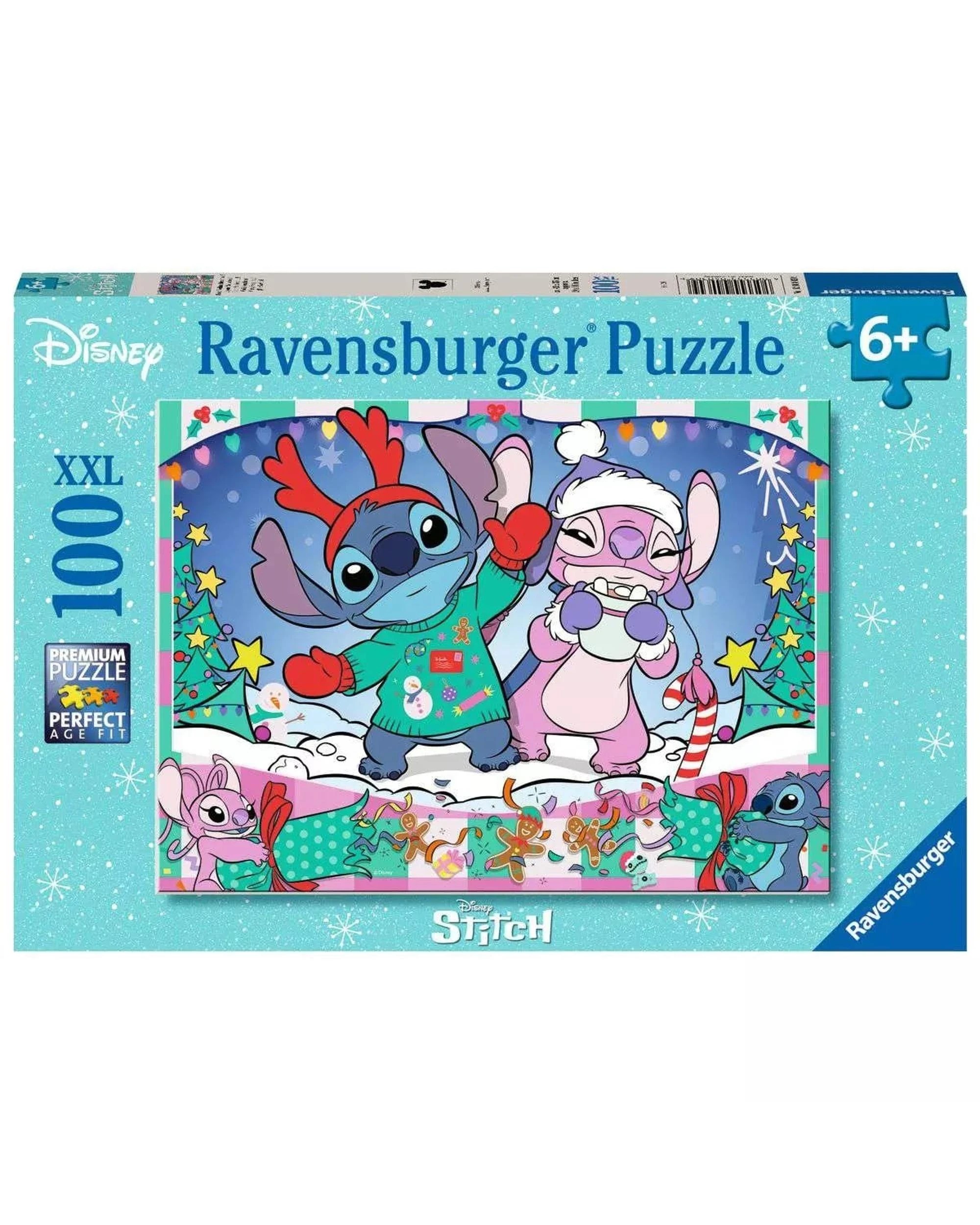 Ravensburger Disney Stitch Christmas Stitch and Angel 100 XXL Piece ...