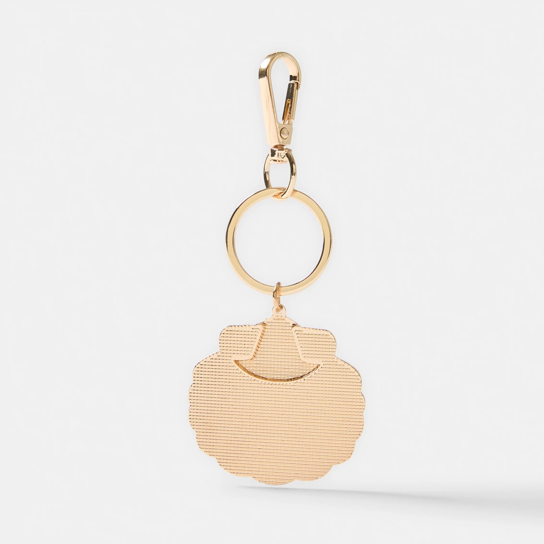 3 Large Shell Bag Charm Keyring - Gold Tone, 3 of 5