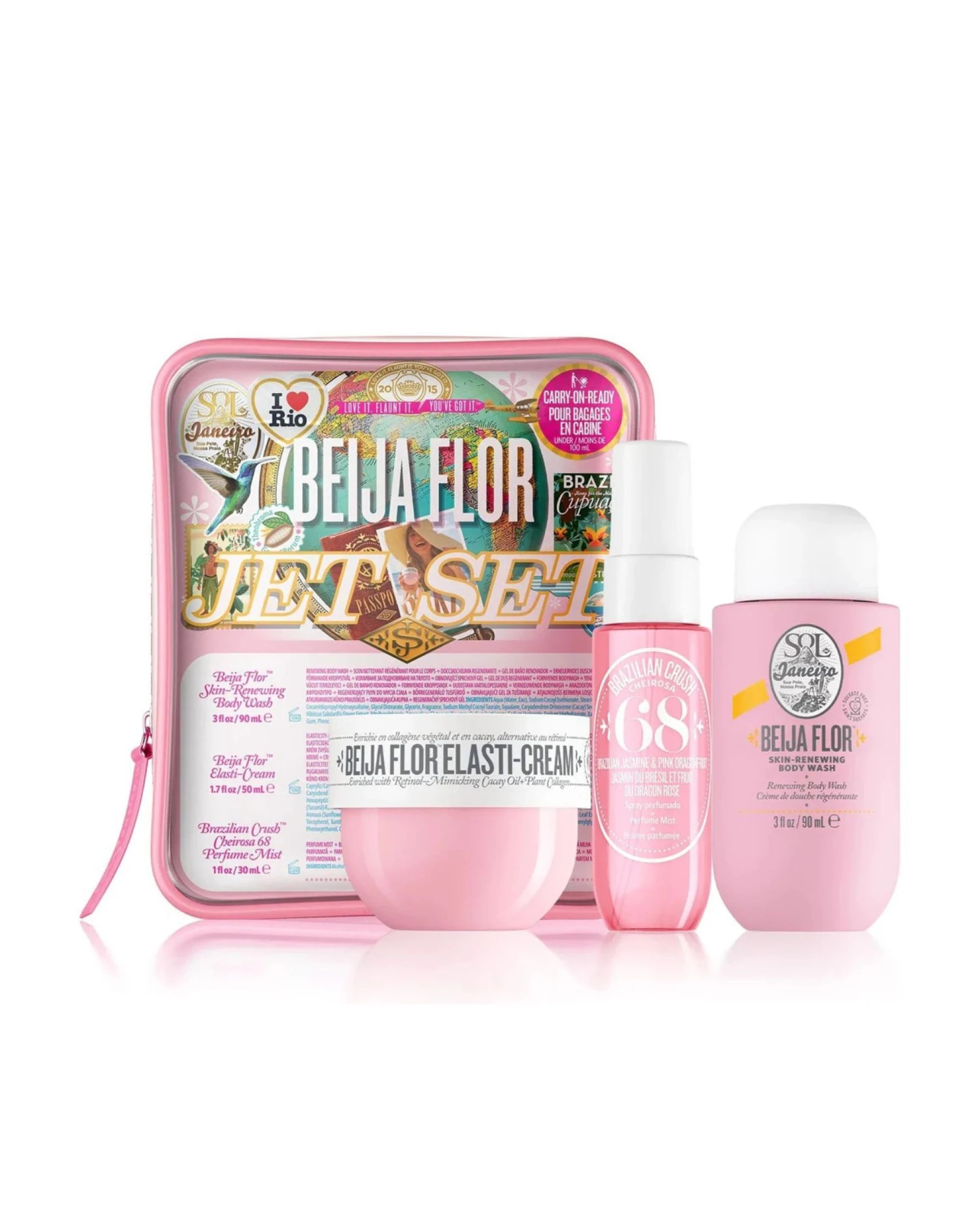 1 Sol de Janeiro Beija Flor Jet Set (Elasti Cream 50ml, Body Wash 90ml, Perfume Mist 30ml), 1 of 3