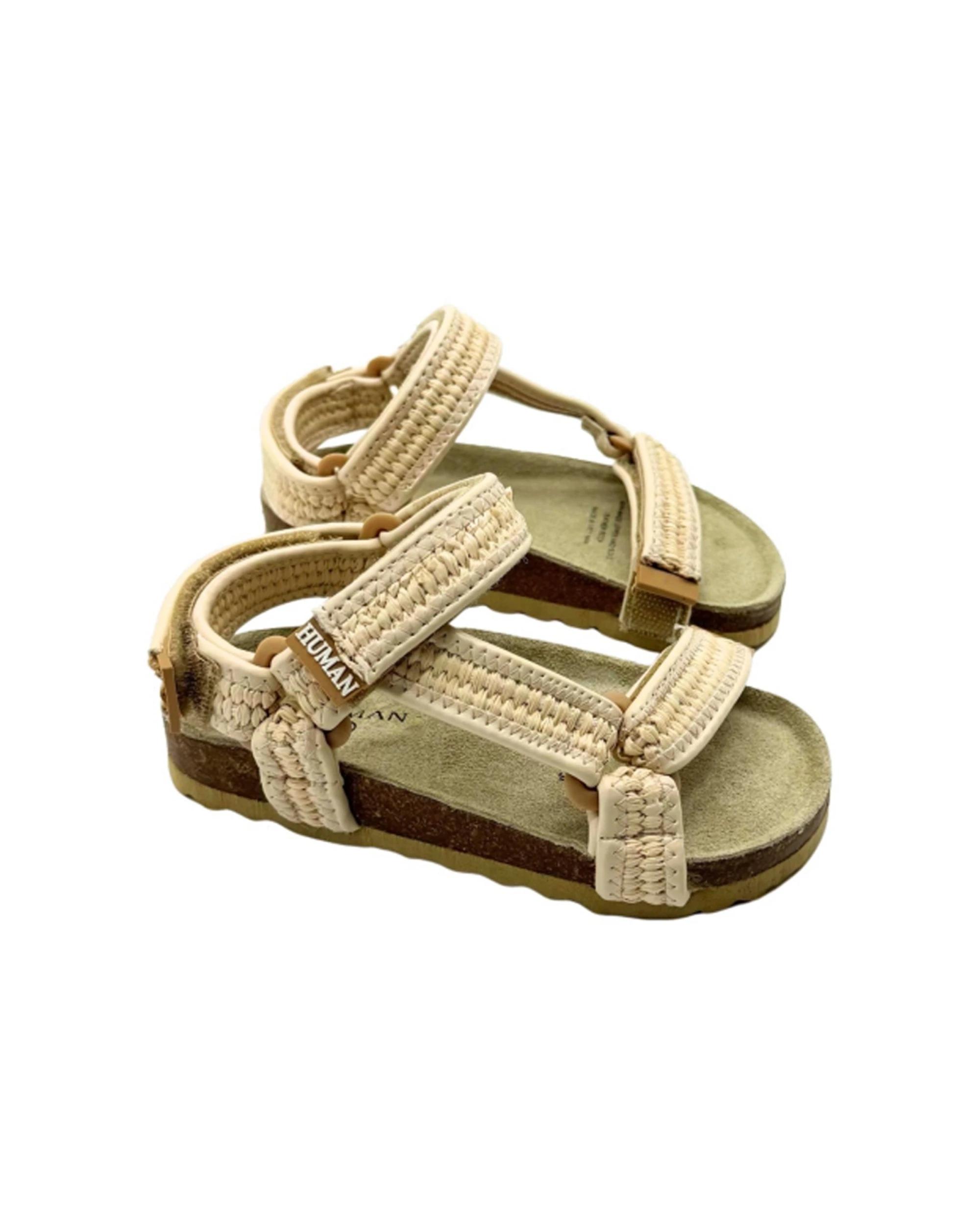 4 Human Shoes Epic Kids Raffia Upper Adjustable Straps Comfort Natural NATURAL, 4 of 4