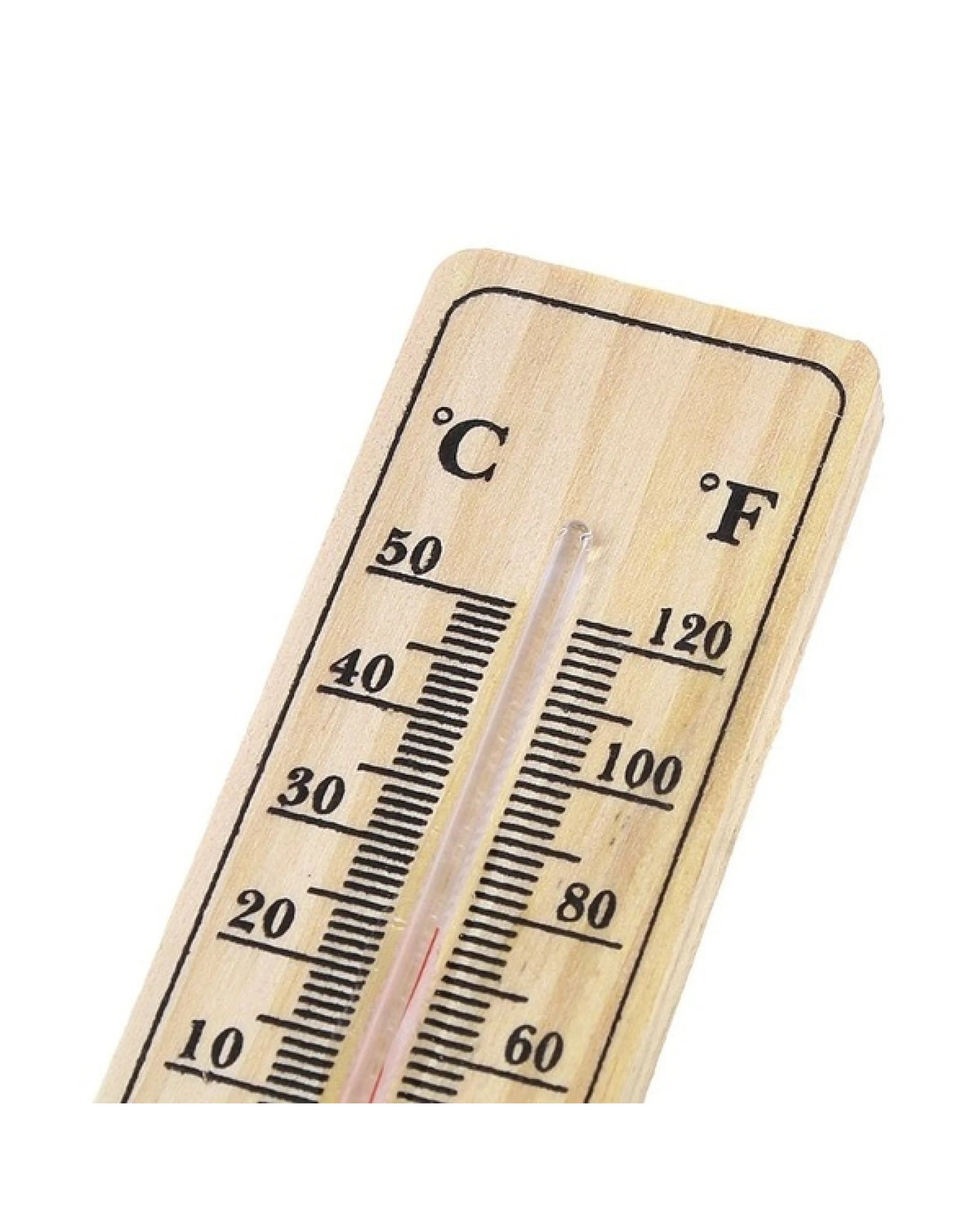 2 BR Home Wooden Thermometer for Indoor and Outdoor Use with Glass Wall Mount and Room Sen, 2 of 6