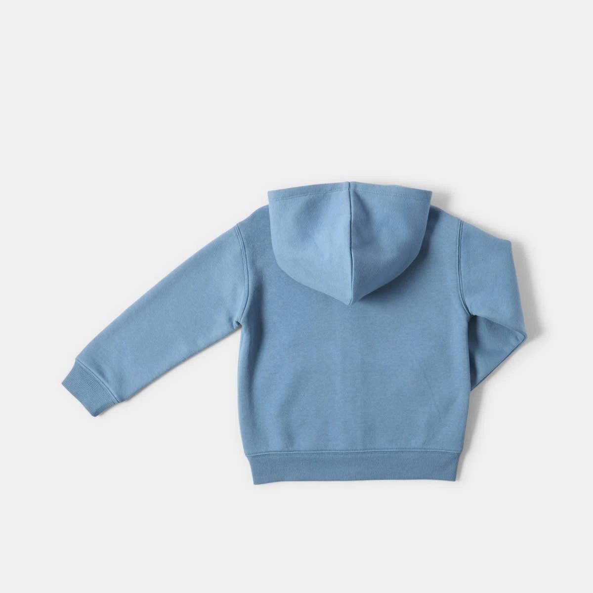 10 Plain Zip Through Hoodie Copen Blue, 10 of 10