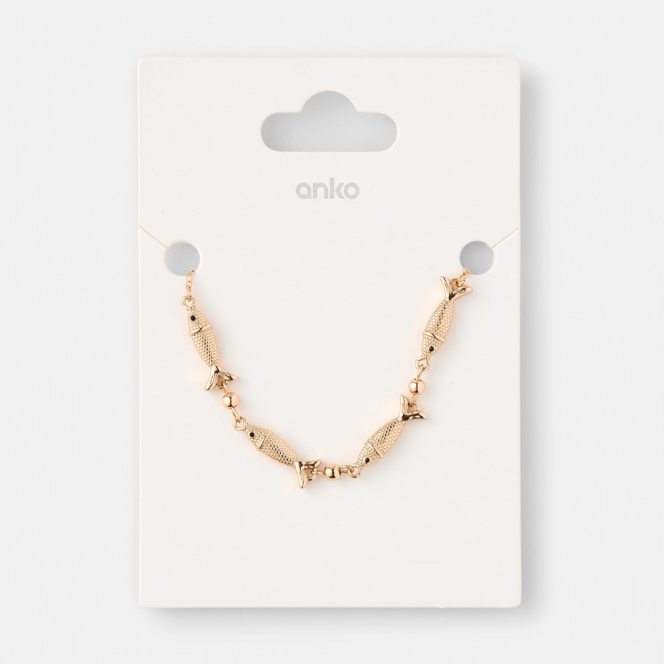 4 Fish Bracelet - Gold Tone Gold, 4 of 4