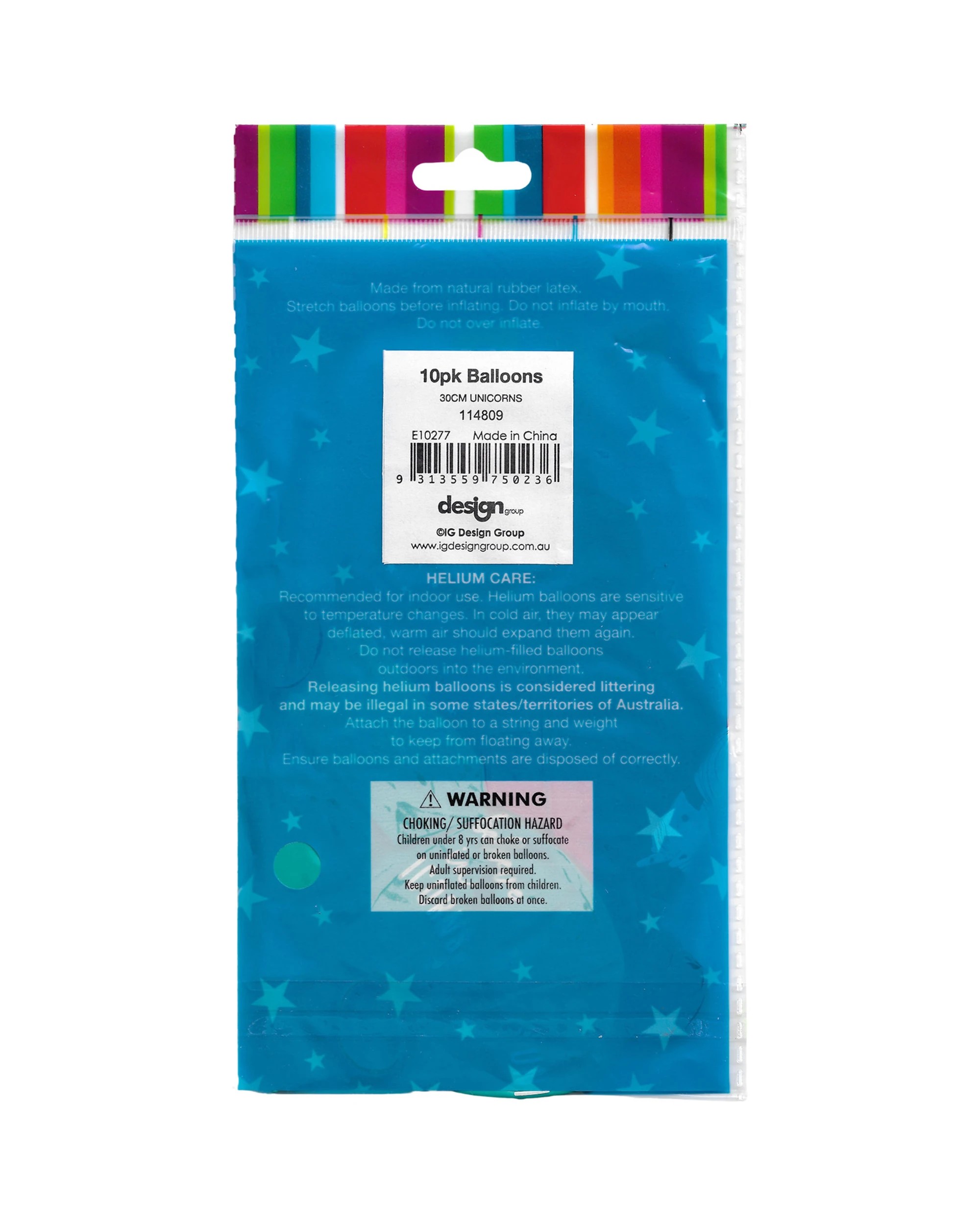 3 Artwrap Unicorn Sparkle and Stars Balloons Pack of 10 - Pink, 3 of 3