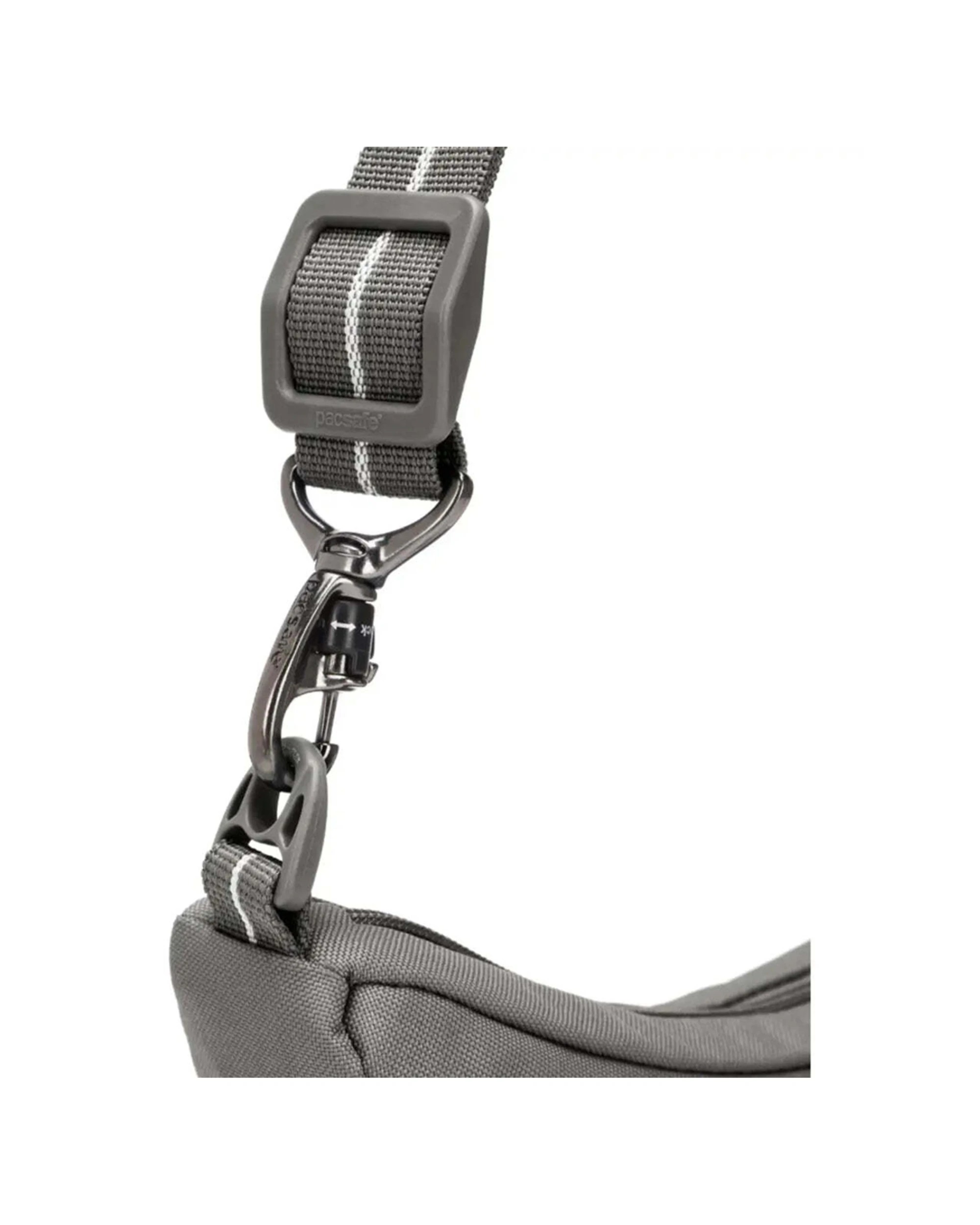 7 Pacsafe Go Anti-Theft Lunar Crossbody Bag RFIDsafe TurnNLock Cut Resistant Stone - Grey, 7 of 8