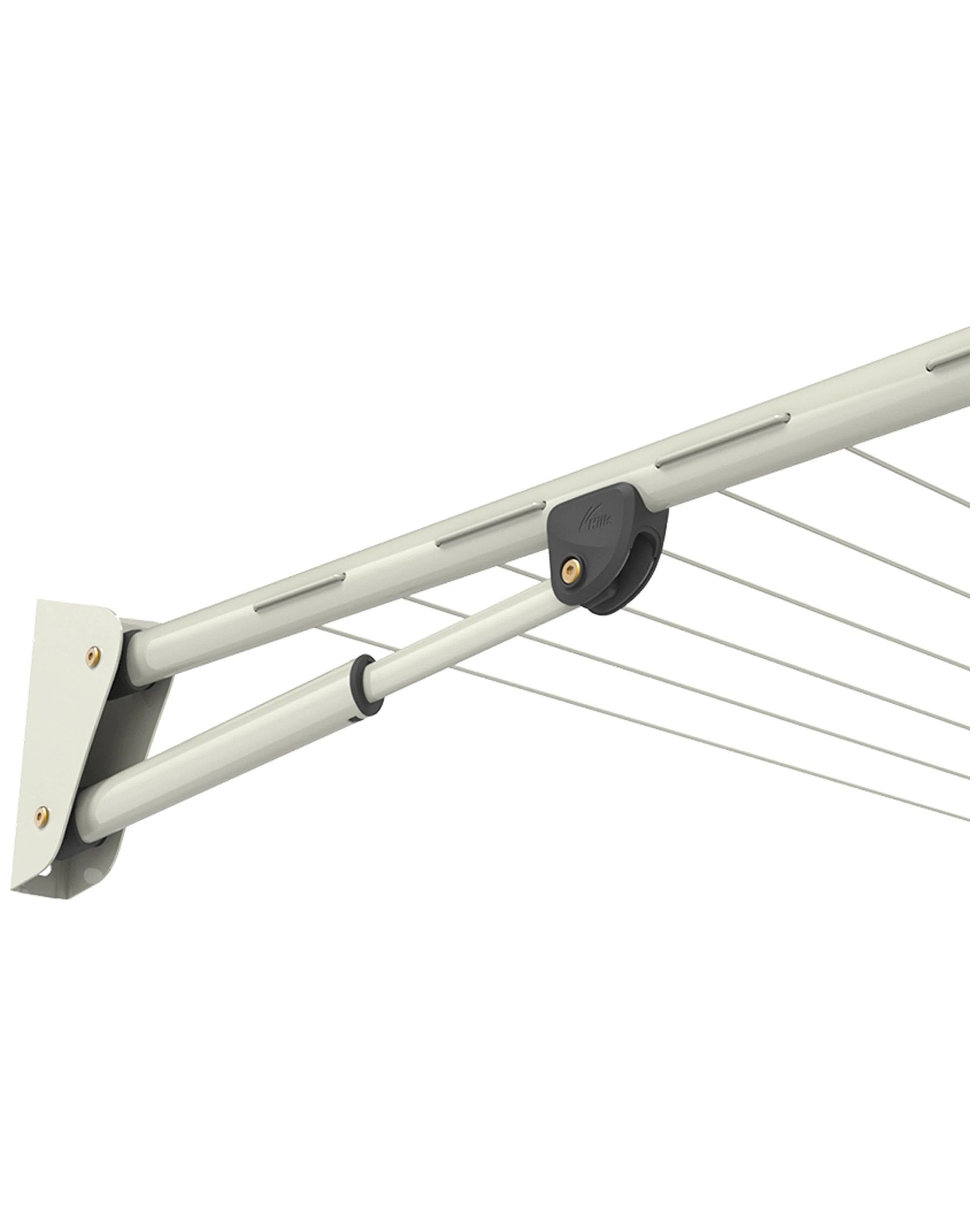 3 Hills Compact Folding Frame Outdoor Wall Mounted Clothesline Surfmist 240x85cm
 - White, 3 of 4