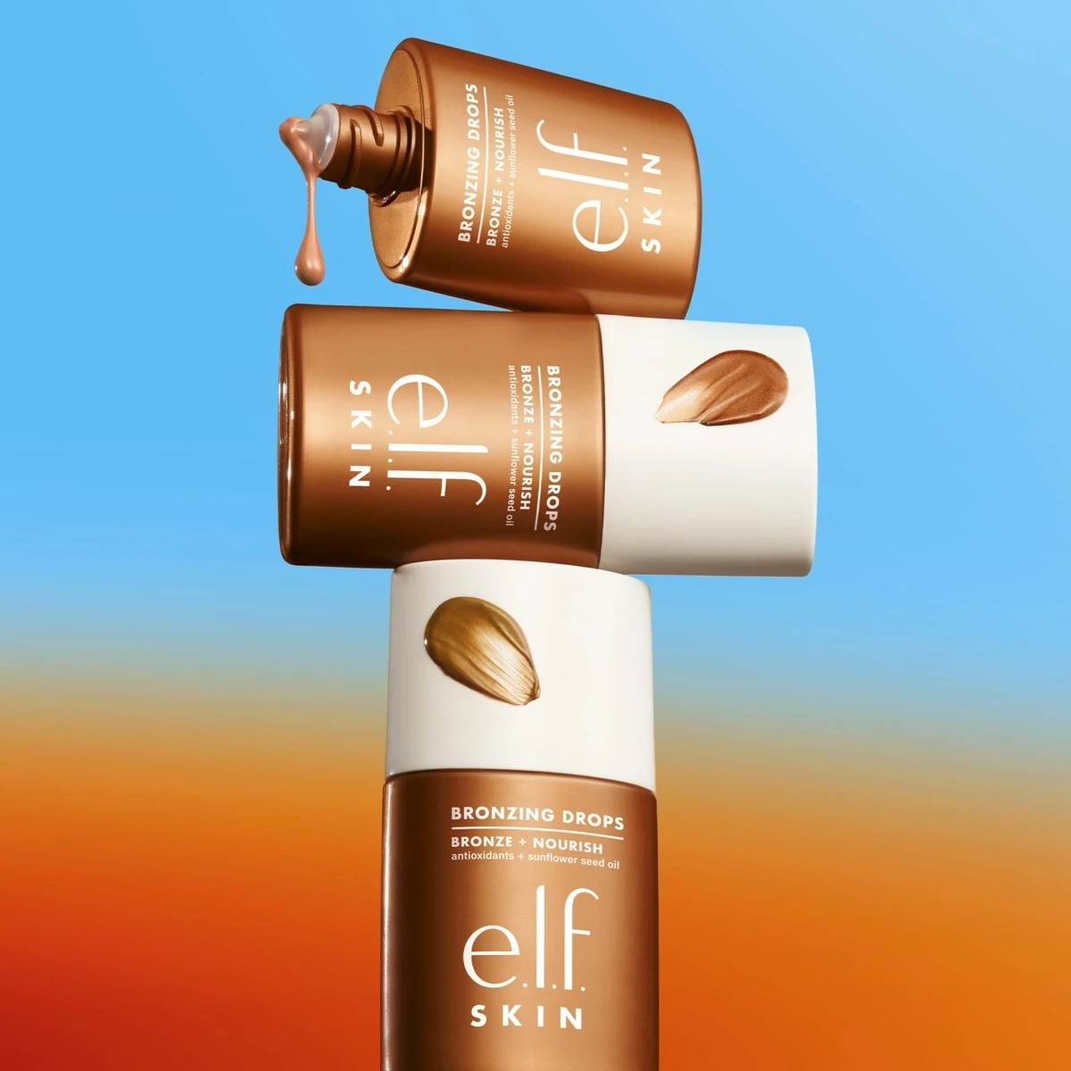 7 e.l.f. SKIN Bronzing Drops - Copper Gold, Vitamin E and Sunflower Seed Oil, 7 of 7