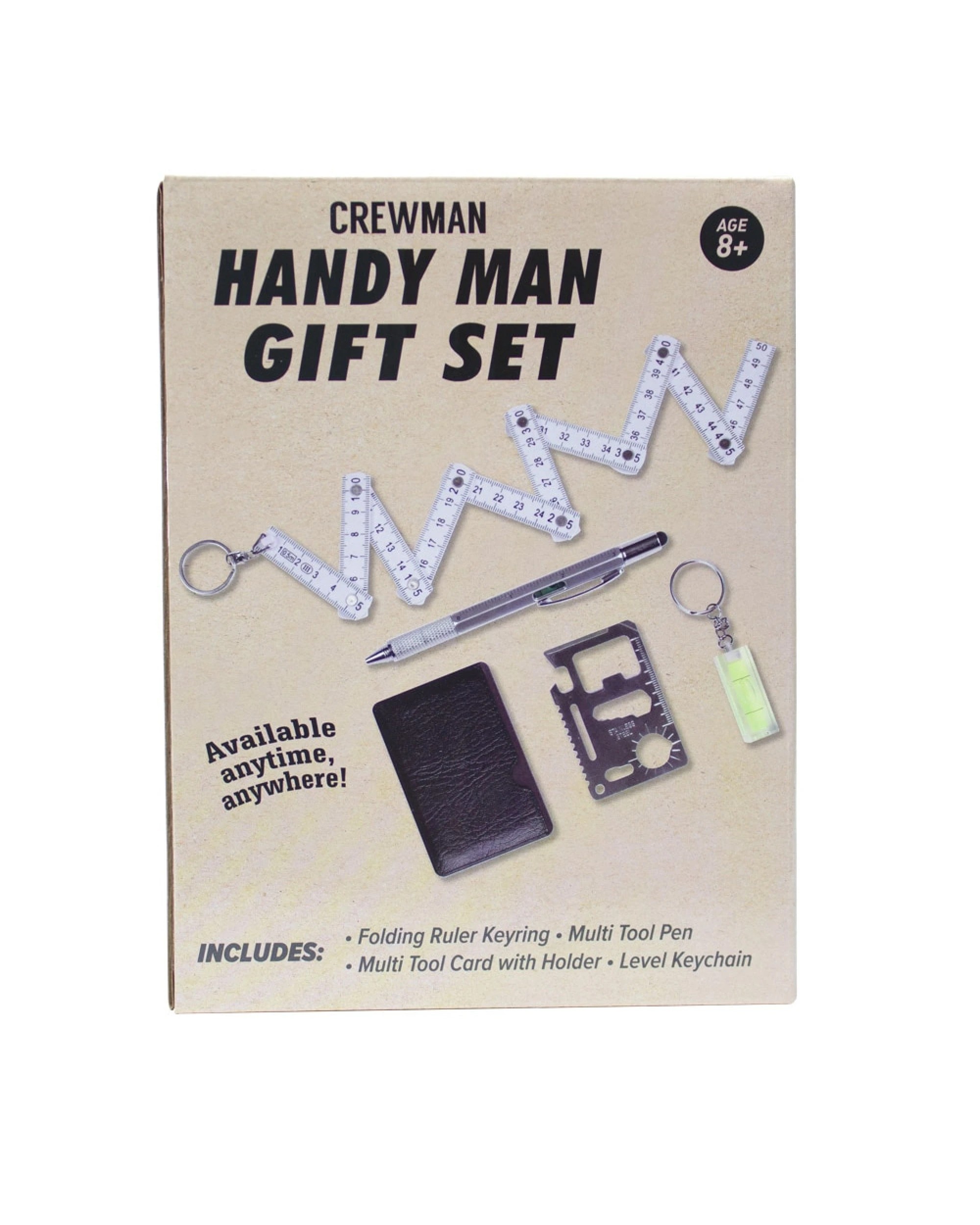 1 BR Home Handyman Gift Set Multi-Tool Keychain Level Ruler & Pen, 1 of 1