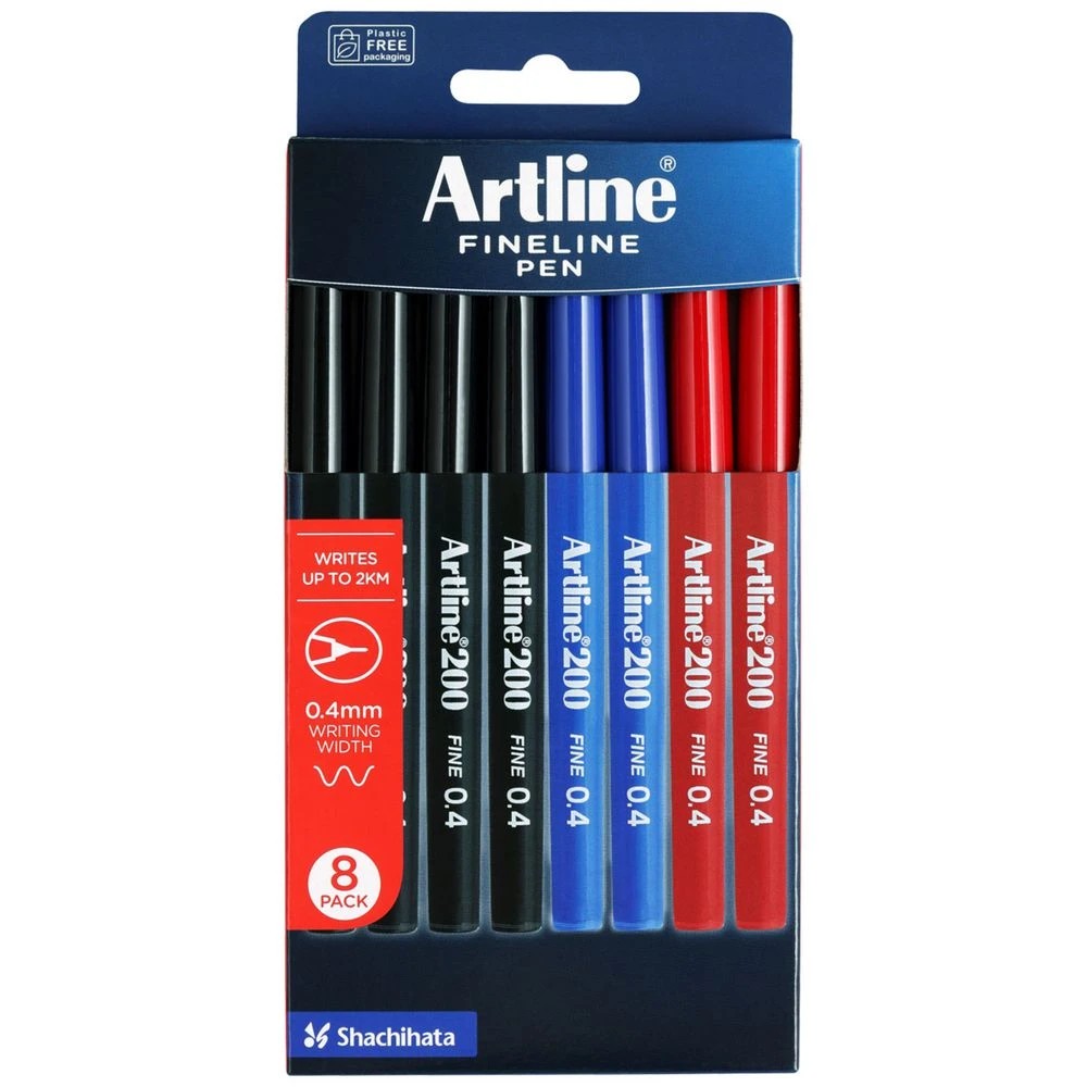 2 Artline 200 Fineliner Pens Core 8 Pack, 2 of 3
