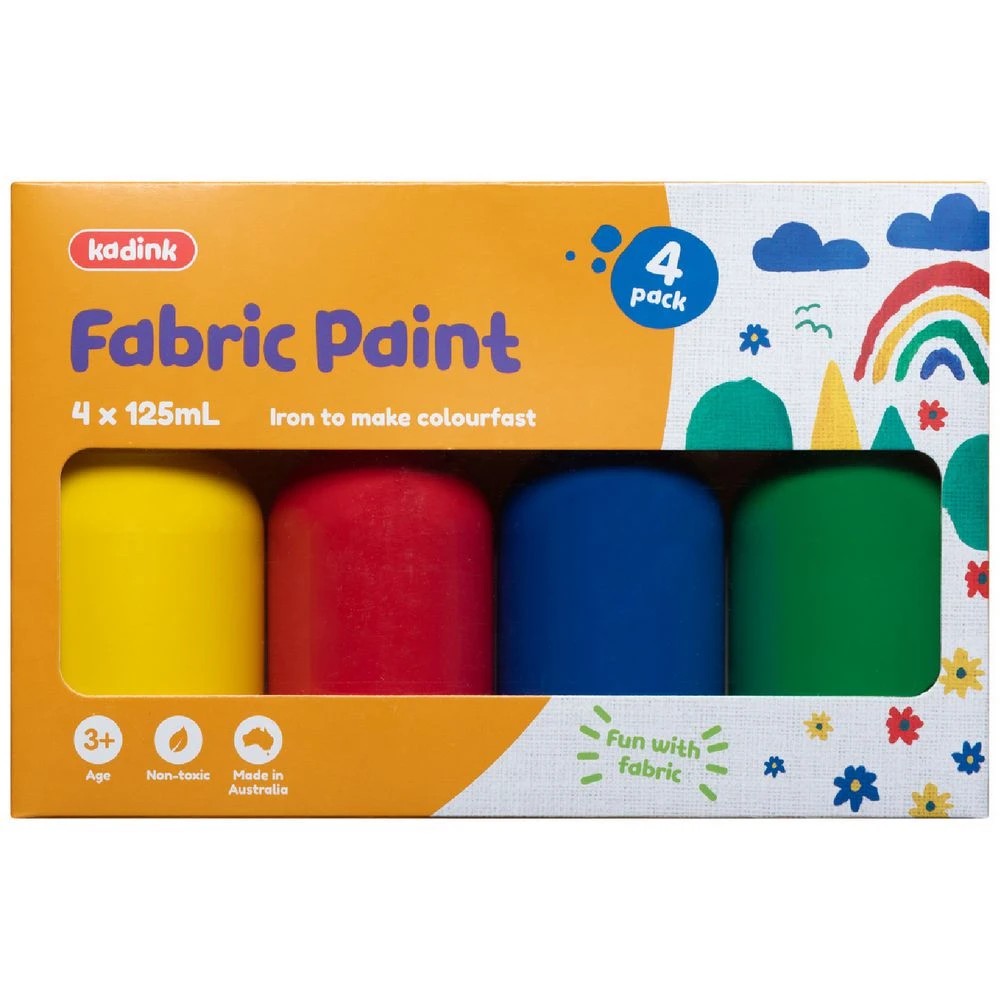 1 Kadink Fabric Paint Primary 125mL x 4 Pack, 1 of 3