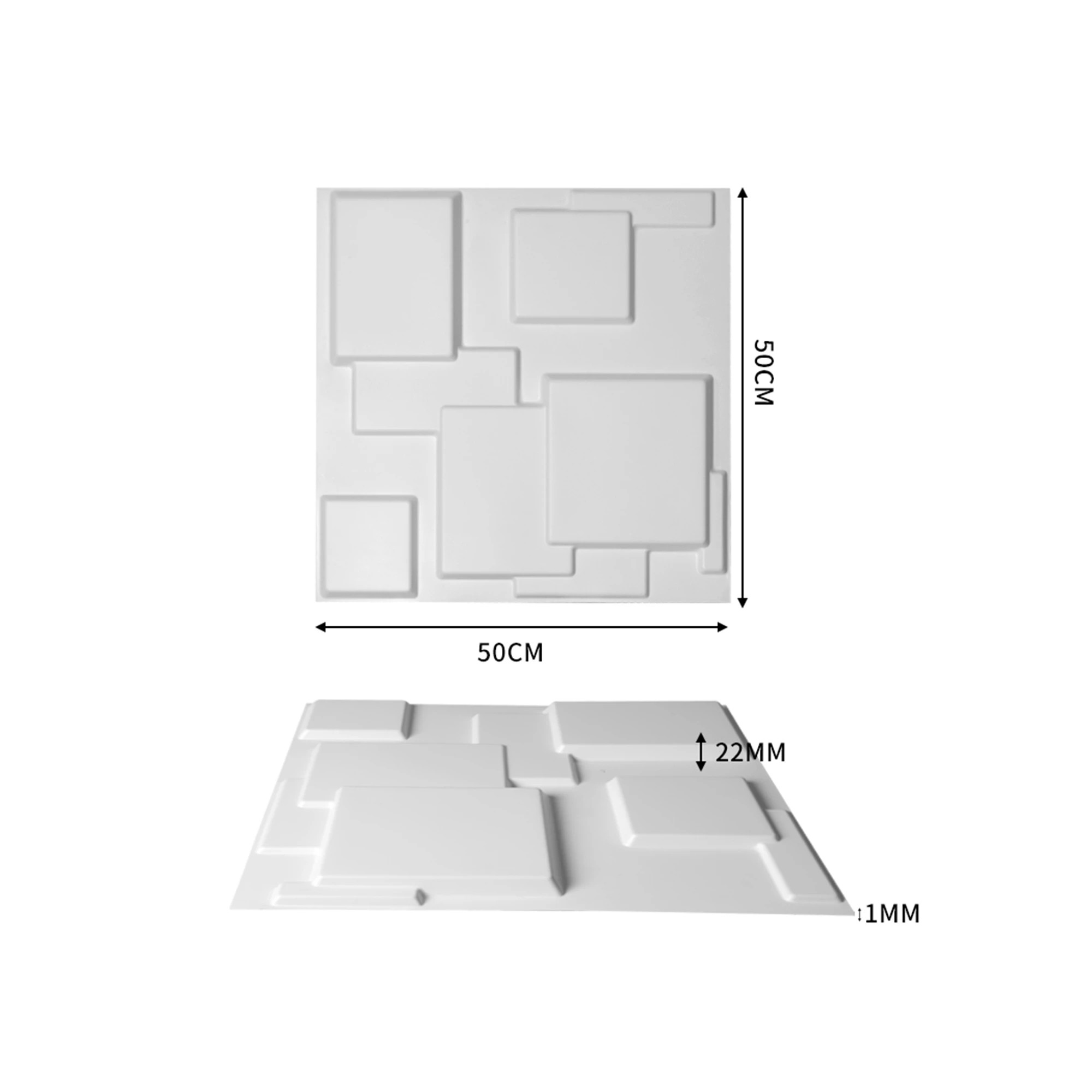 3 Yezi 12x 3D Wall Panels 50x50cm, 3 of 6