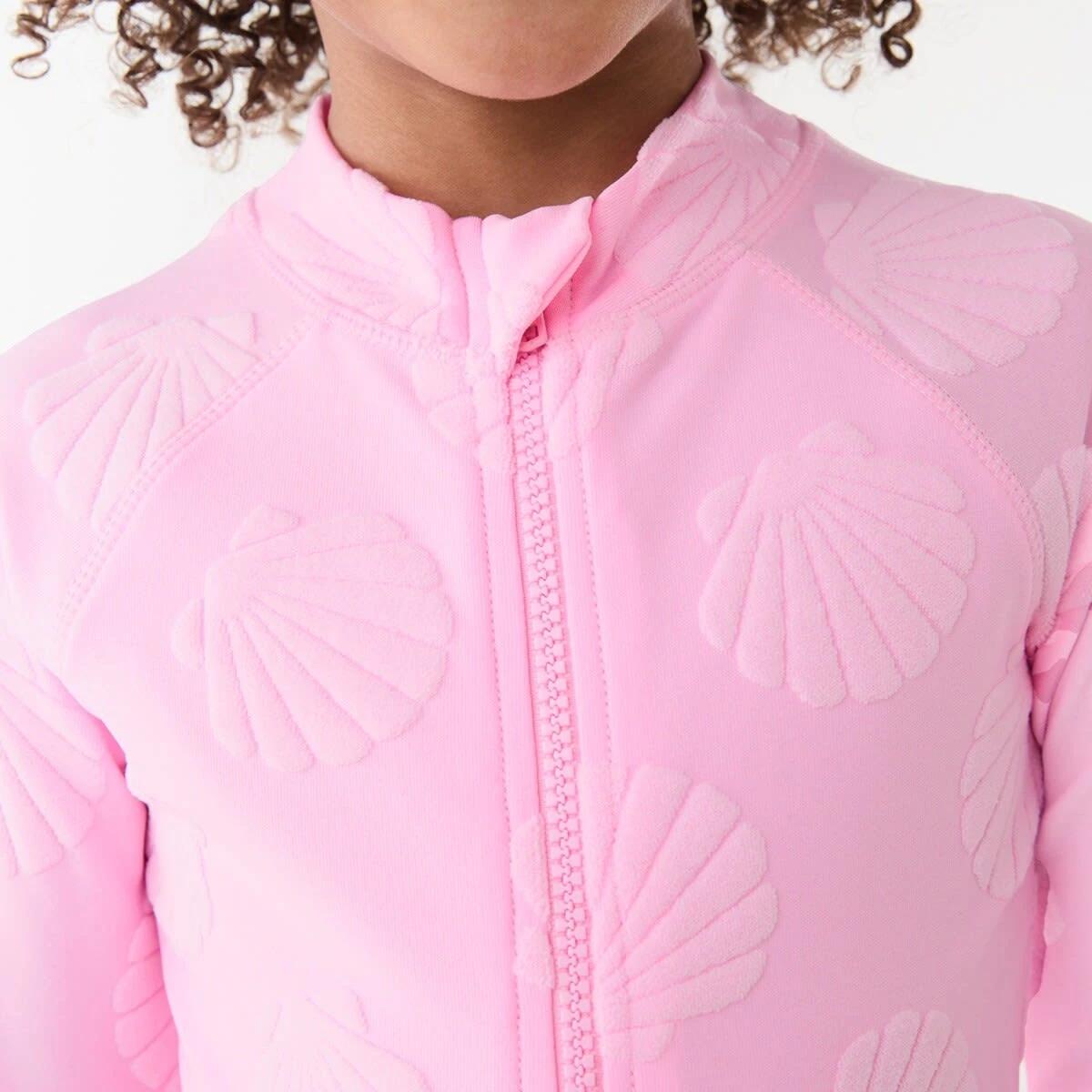 3 Long Sleeve One Piece Swimsuit Pnk Shell, 3 of 8