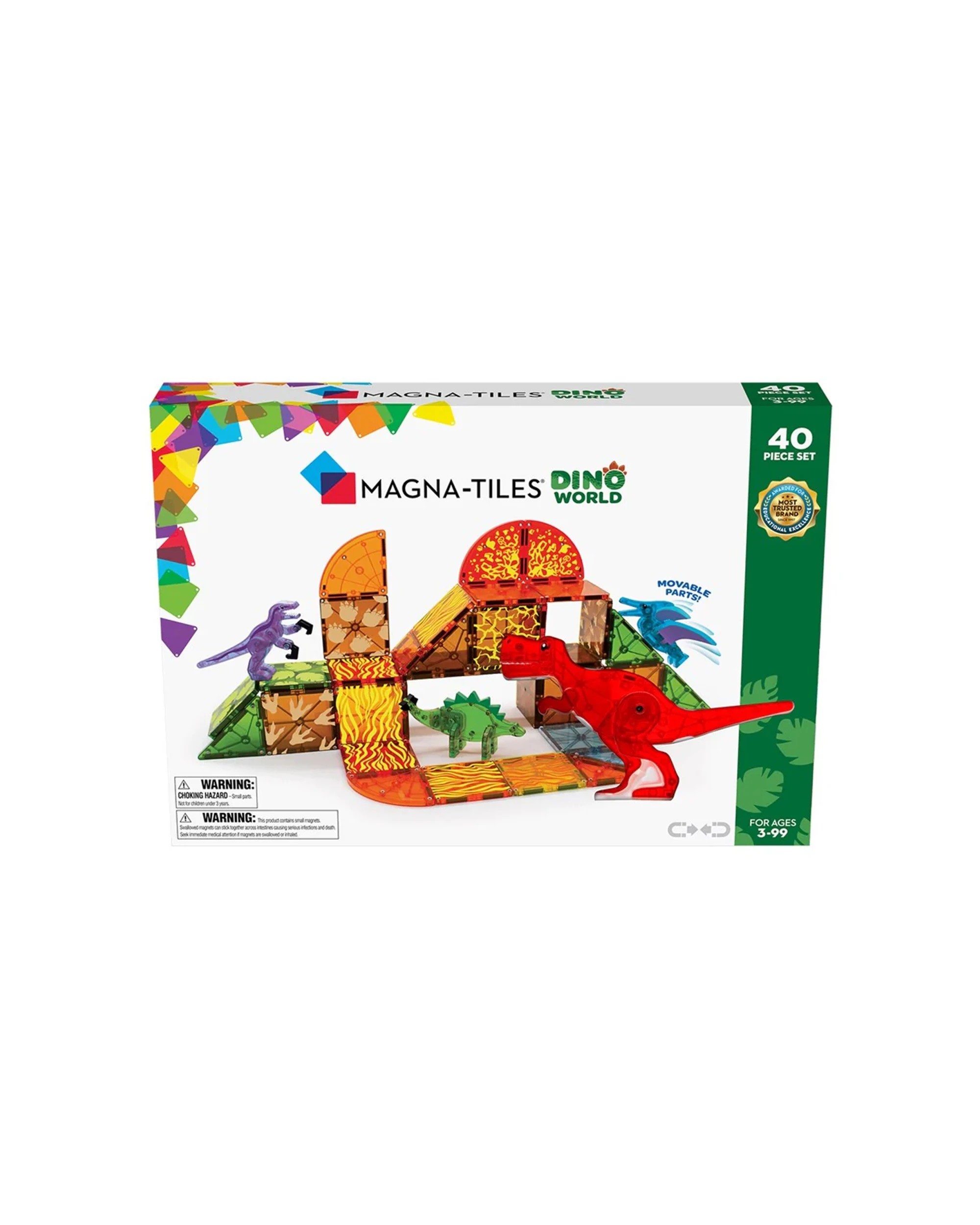 1 Magna-tiles Dino World 40 Piece Magnetic Construction Toy Set For 3 Years Plus - Multi, 1 of 3