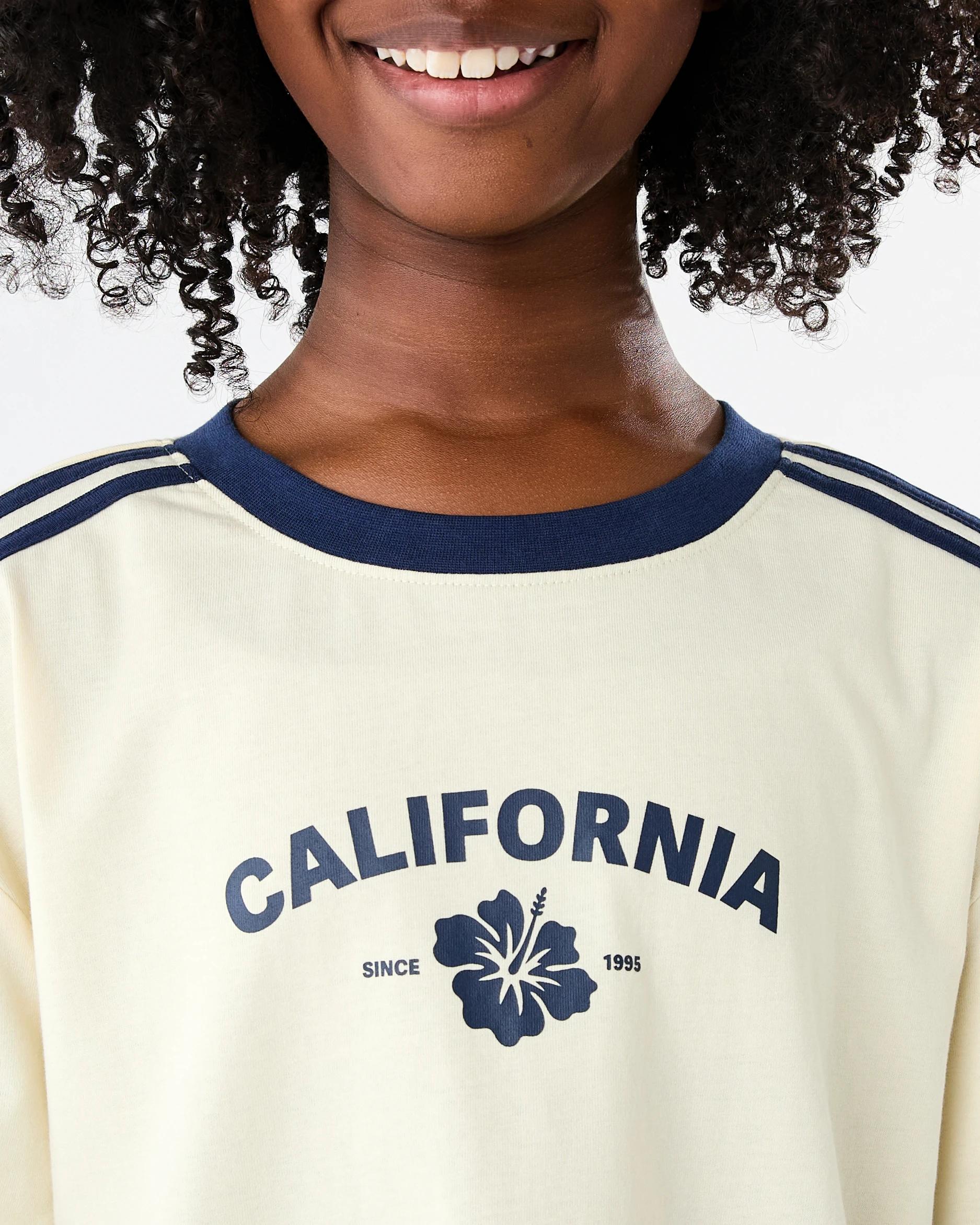 3 Side Stripe Crew Neck Oversized T-shirt Ylw Slgn, 3 of 8