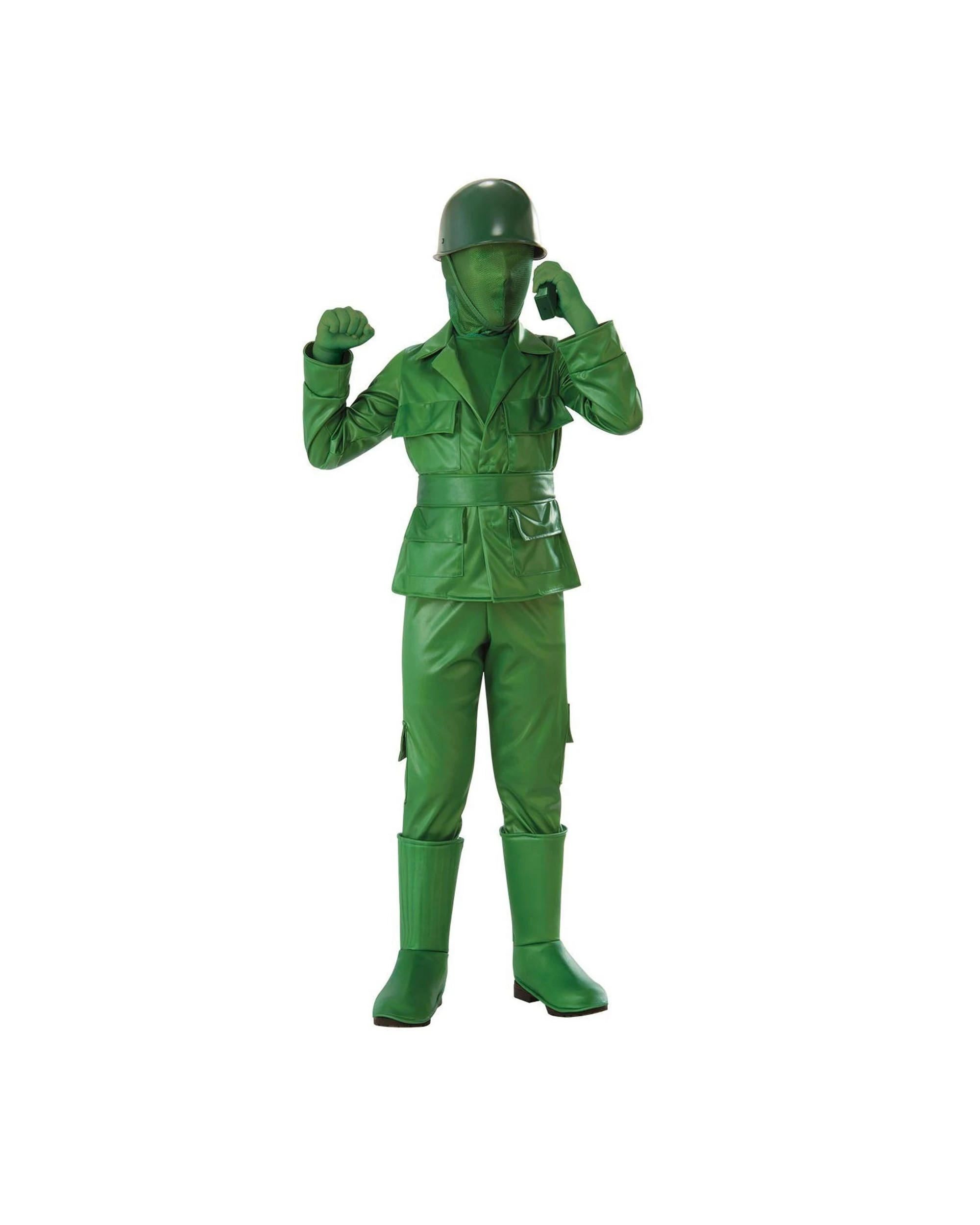 1 Green Army Man Child Costume Size Medium, 1 of 1