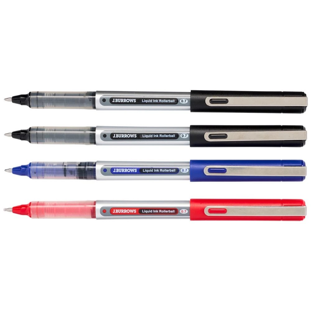 1 J.Burrows Rollerball Pen 0.7mm Assorted 4 Pack, 1 of 1