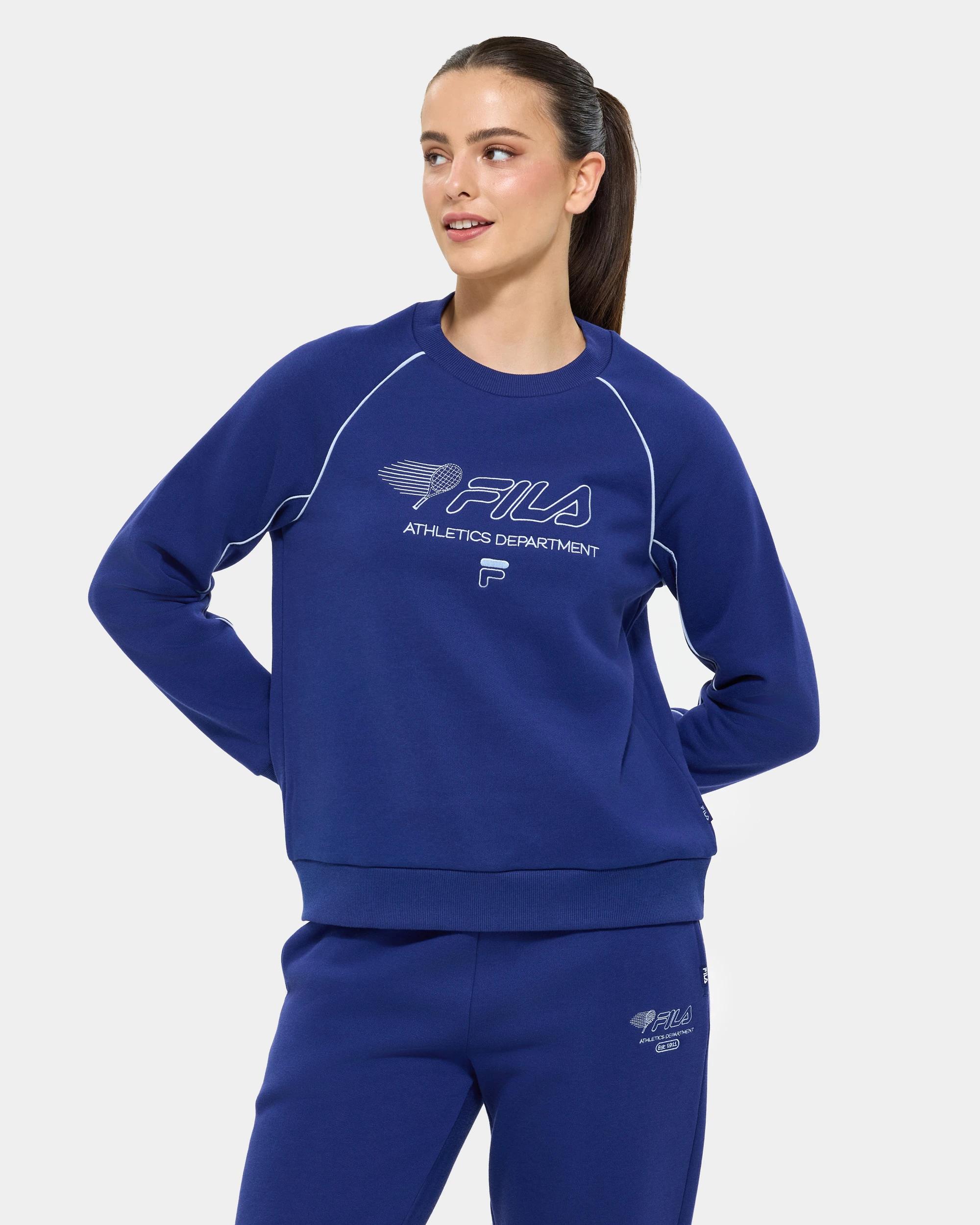 1 Fila Laila Crew Neck Sweatshirt NAVY, 1 of 6