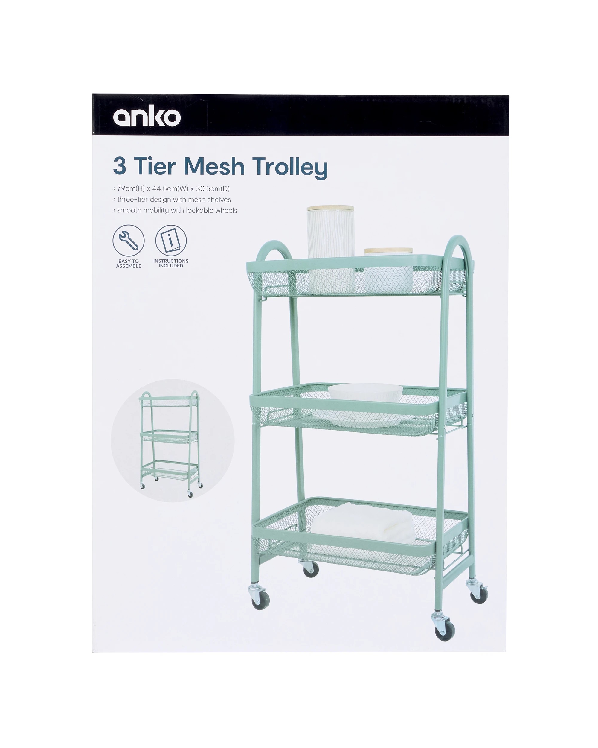 7 3 Tier Mesh Trolley, 7 of 7