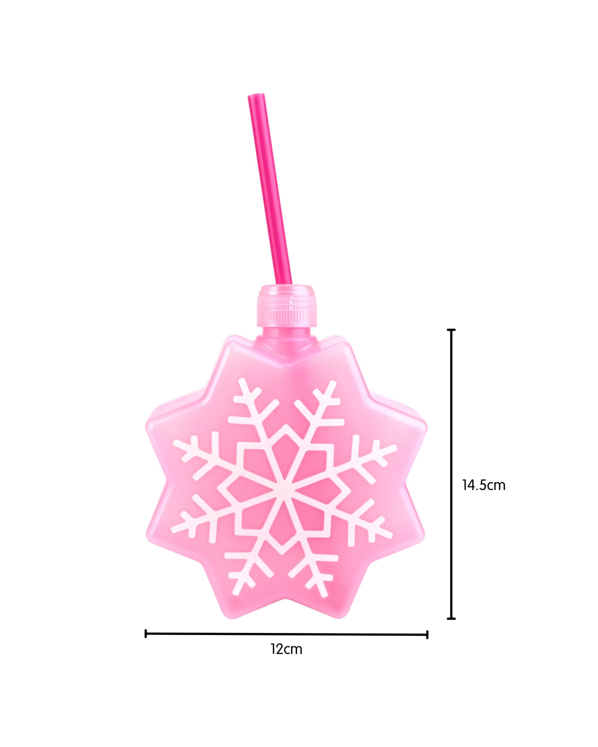 3 Party Maker Pastel Snowflake Novelty Cup With Straw - Assorted, 3 of 3