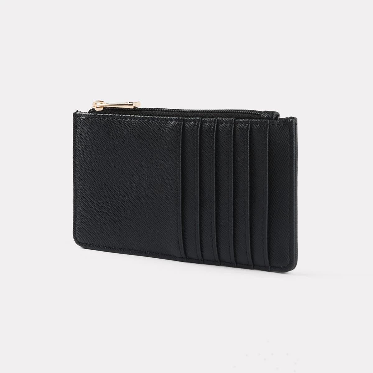 1 Zip Card Purse BLACK, 1 of 4